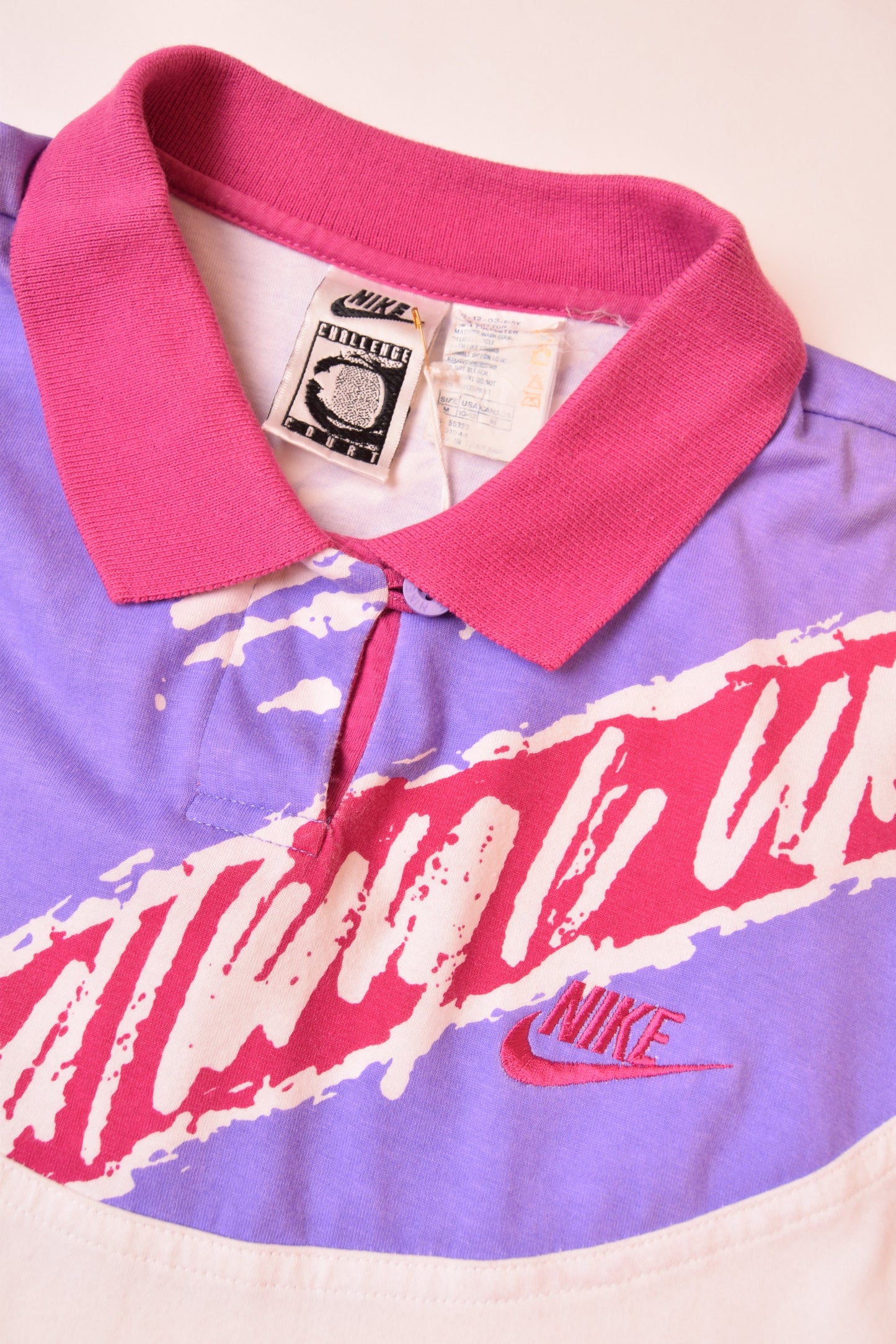 Vintage 90's Nike Challenge Court Tennis Polo Shirt Size M