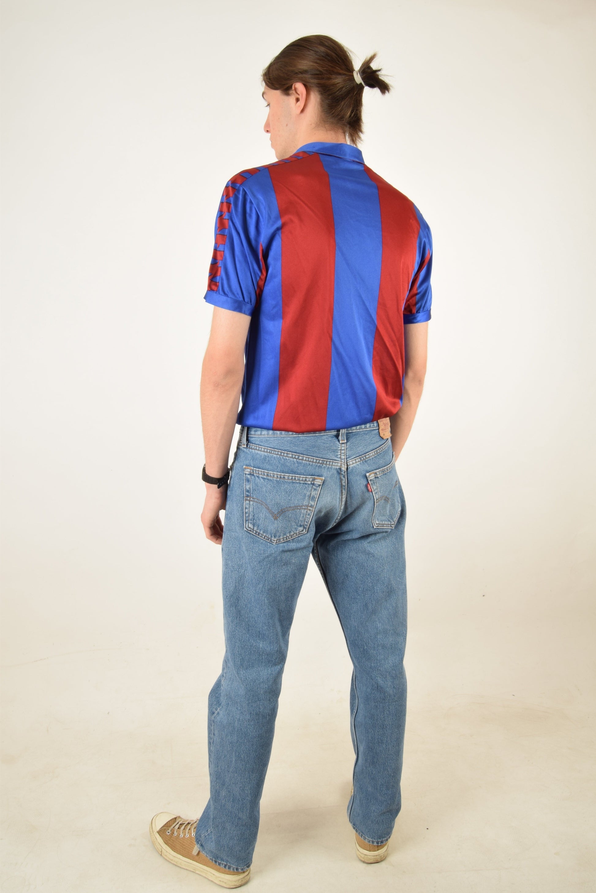 Vintage Meyba FC Barcelona Home Football Shirt / Jersey '84-89 Made in Spain Size S-M