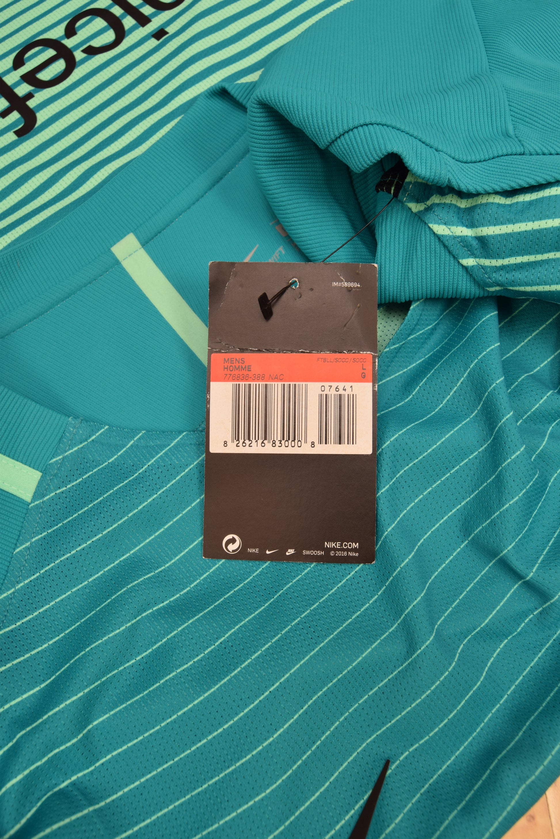 Barcelona Nike Aeroswift 2016 - 2017 Player Issue Away Third Football Shirt Size L Long Sleeves New BNWT Deadstock Unicef Teal Mint Green