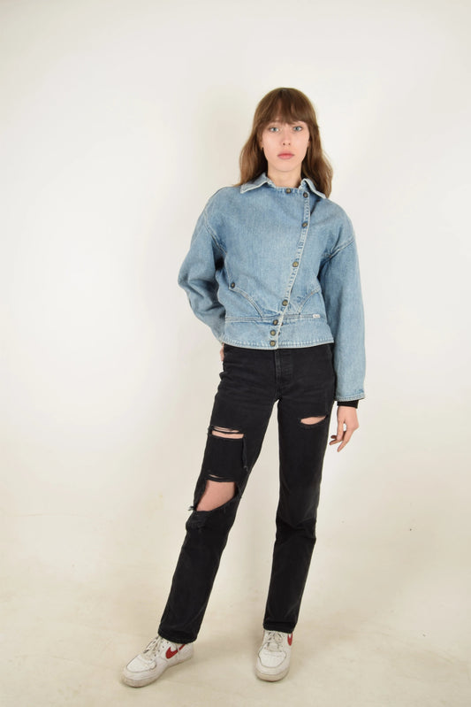 Vintage 80s H.I.S. Woman Denim / Jeans Jacket Size S