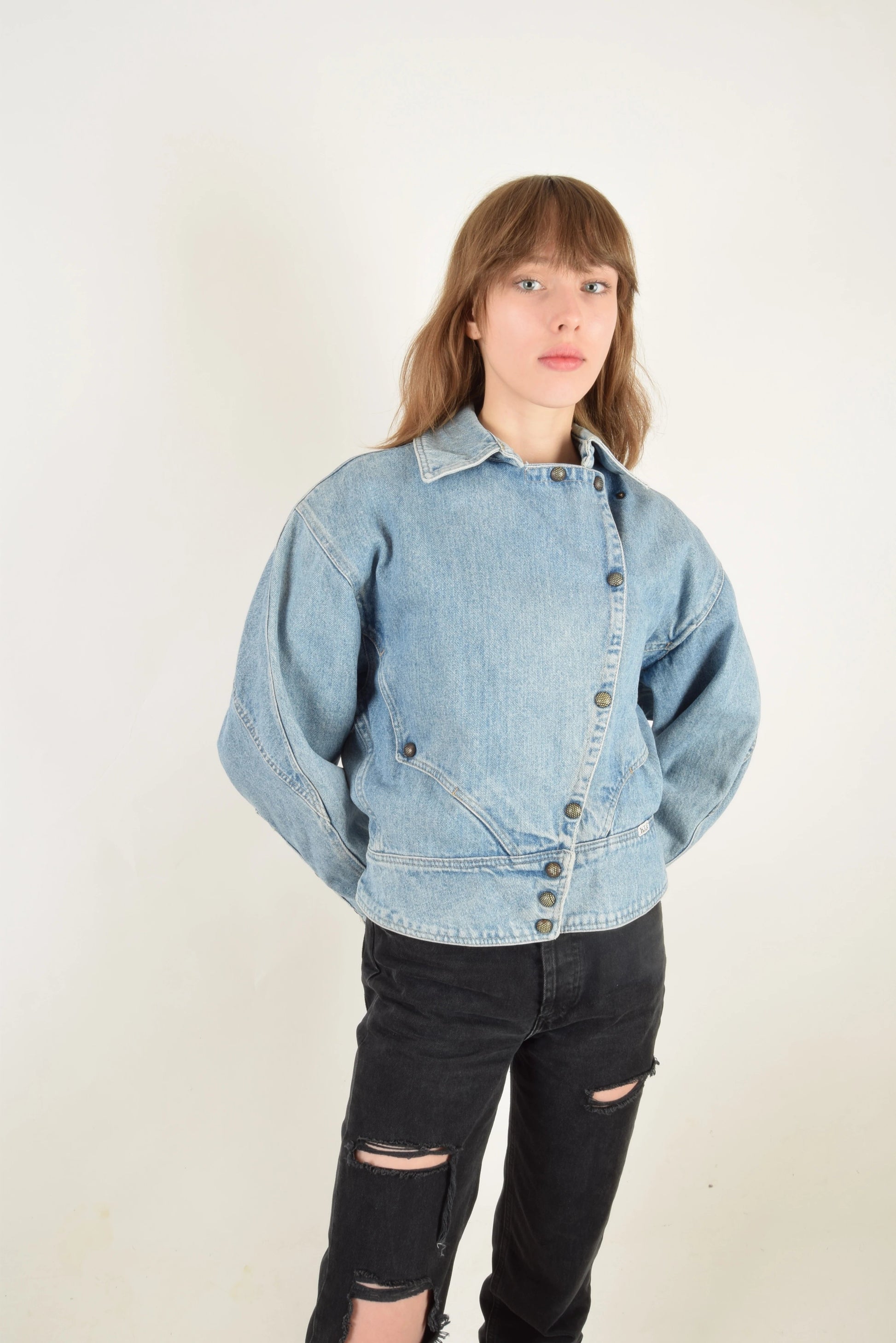 Vintage 80s H.I.S. Woman Denim / Jeans Jacket Size S