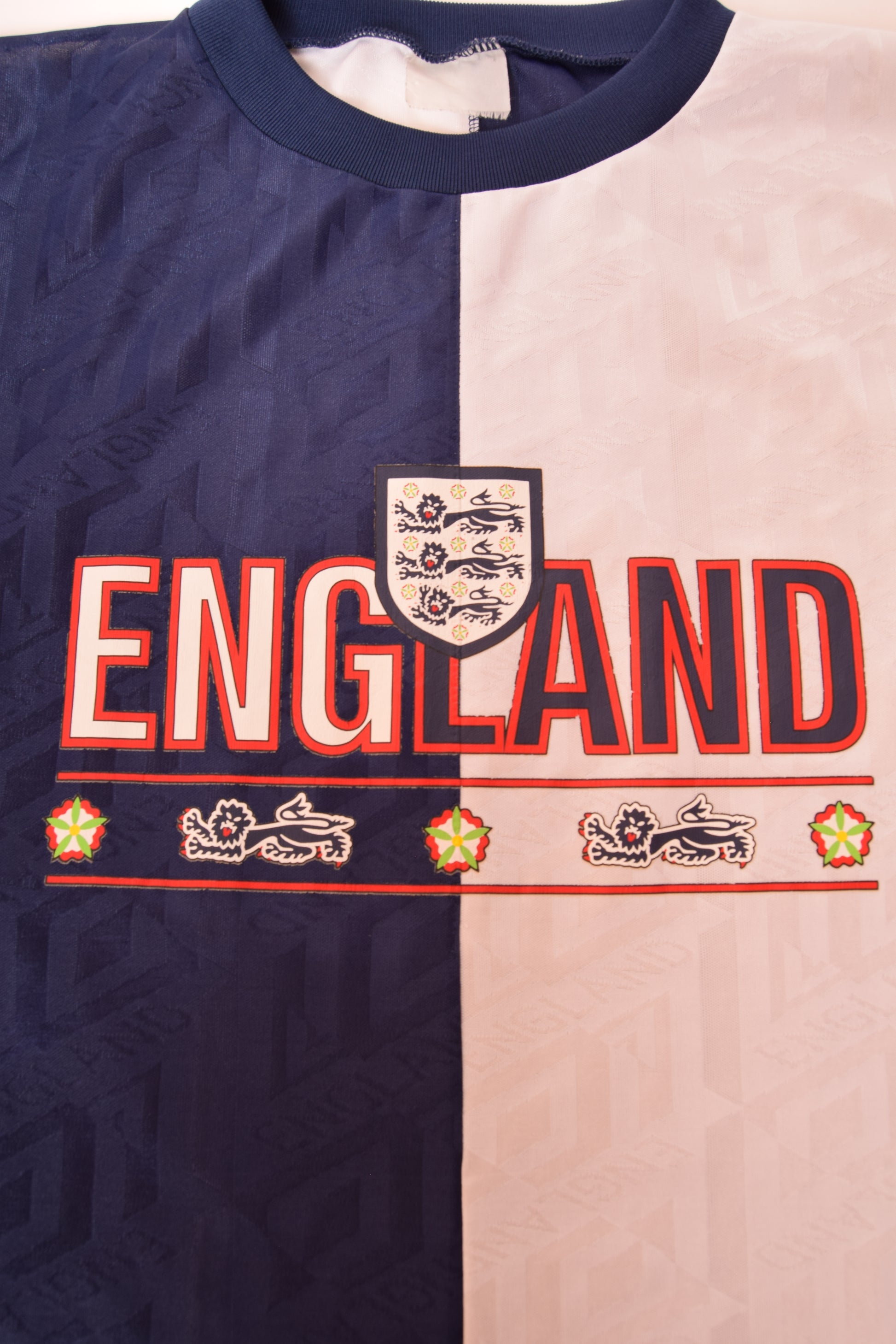 England Umbro 1994-1995 Training White Blue Size L-XL