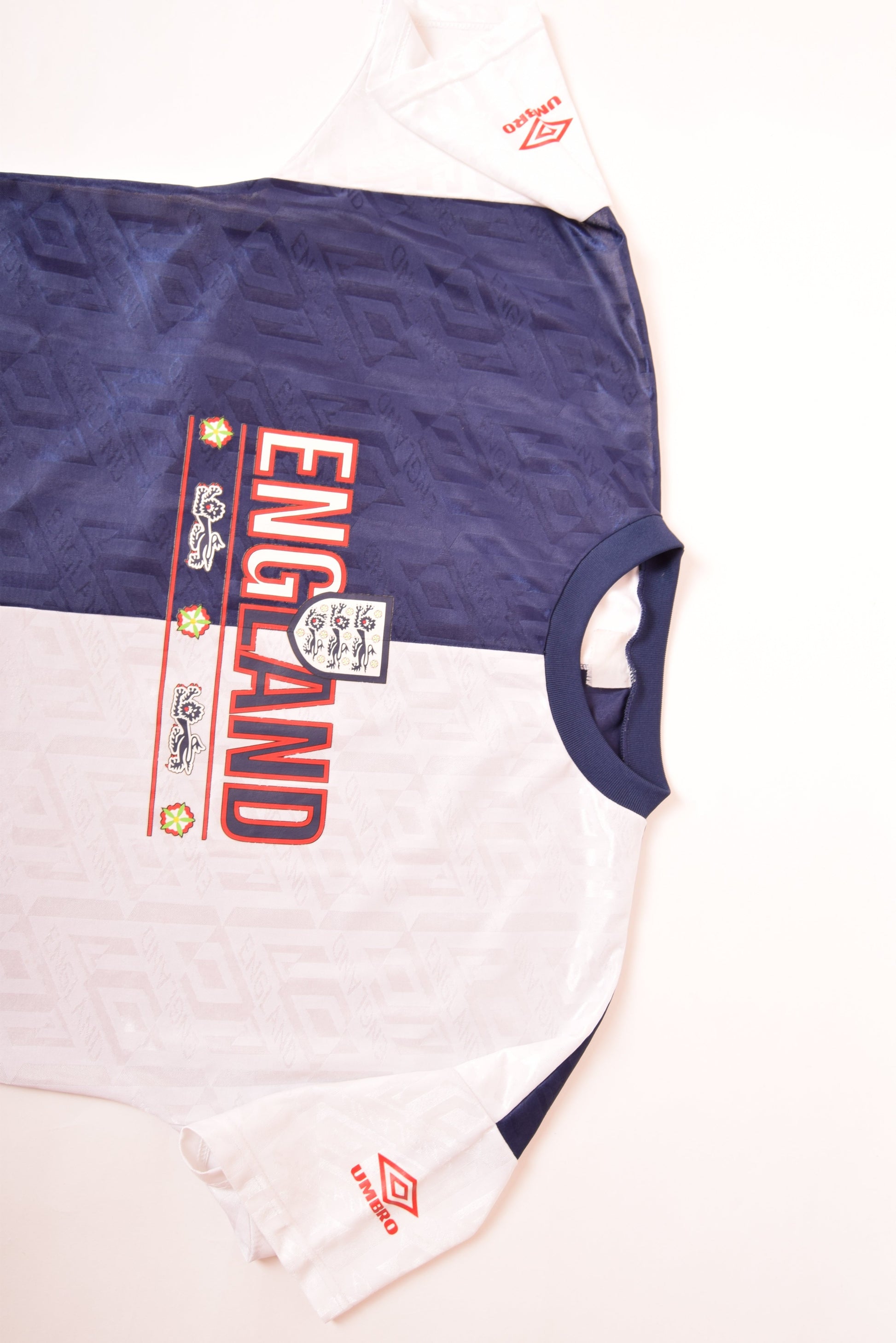 England Umbro 1994-1995 Training White Blue Size L-XL