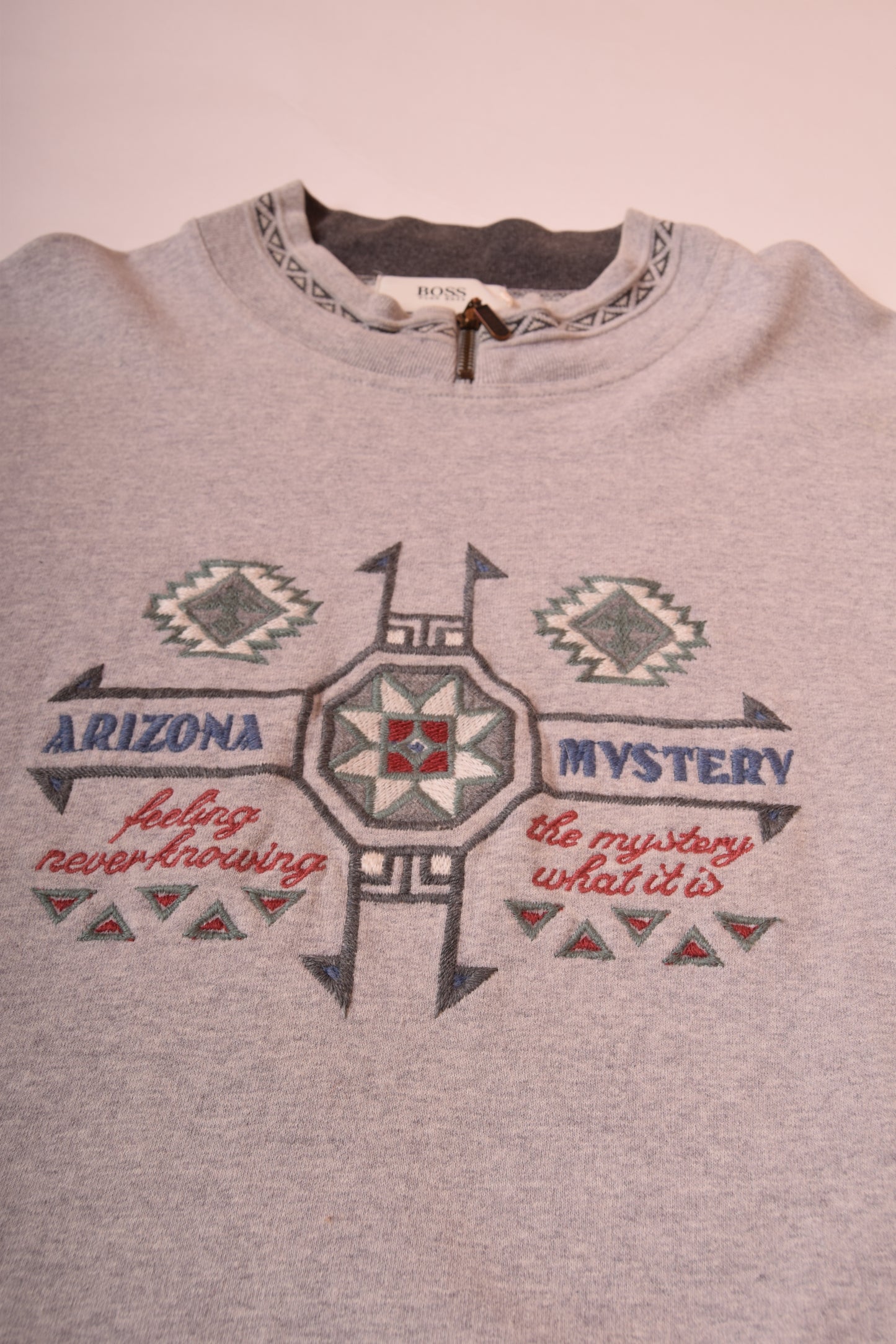 Vintage 90's Hugo Boss Sweatshirt Grey Size L