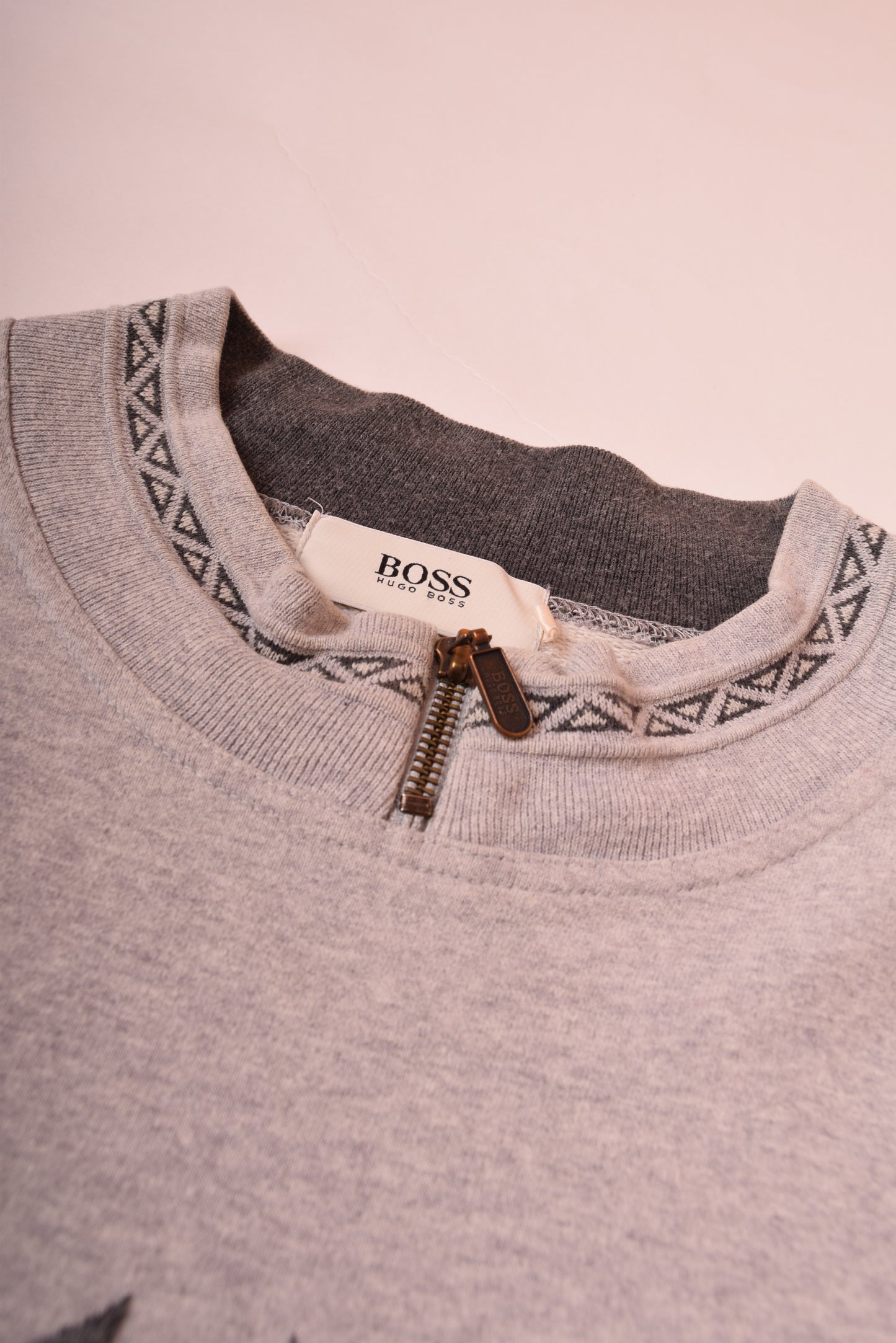Vintage 90's Hugo Boss Sweatshirt Grey Size L