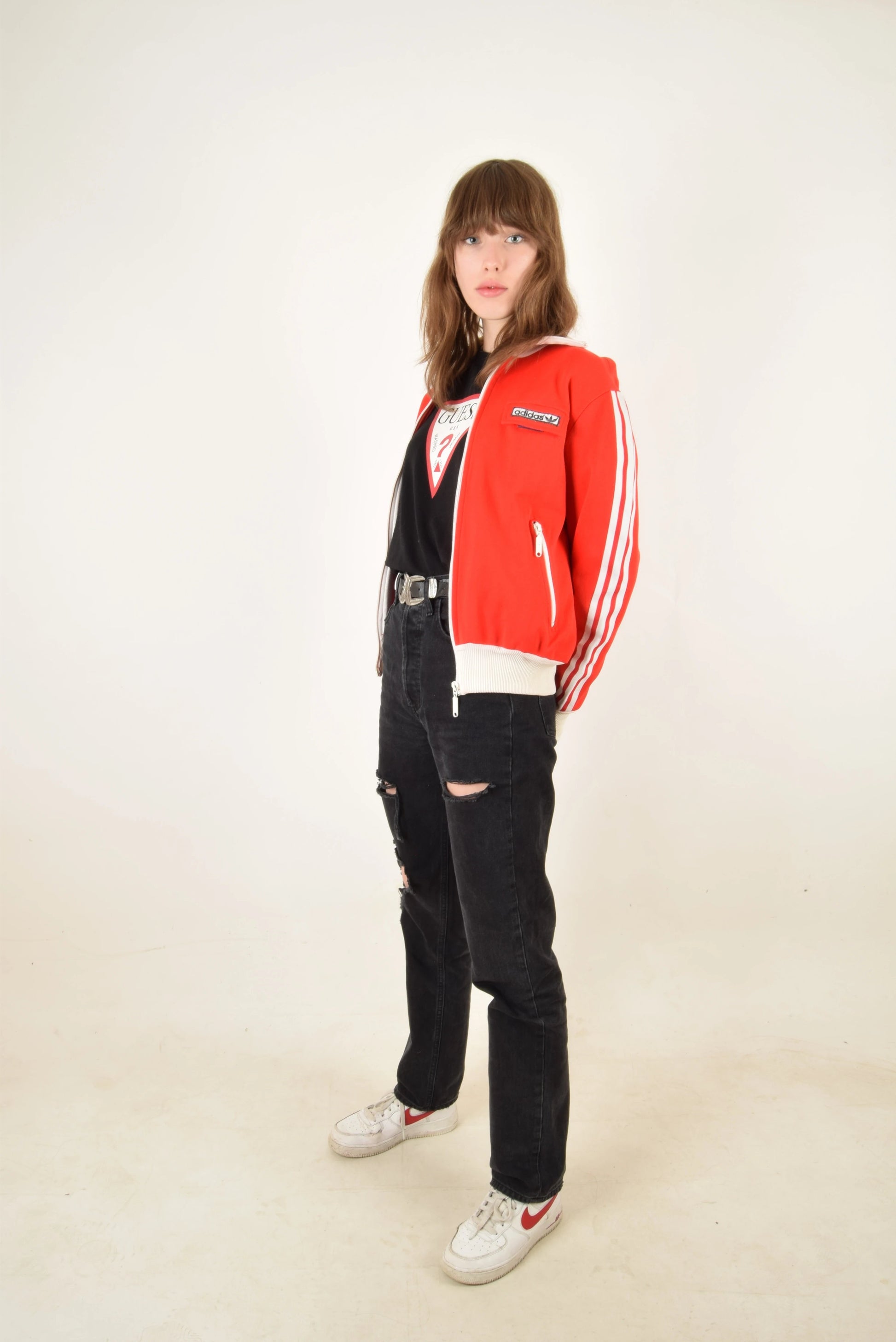 Vintage 70's Adidas Track top / Jacket Red Made in Yugoslavia