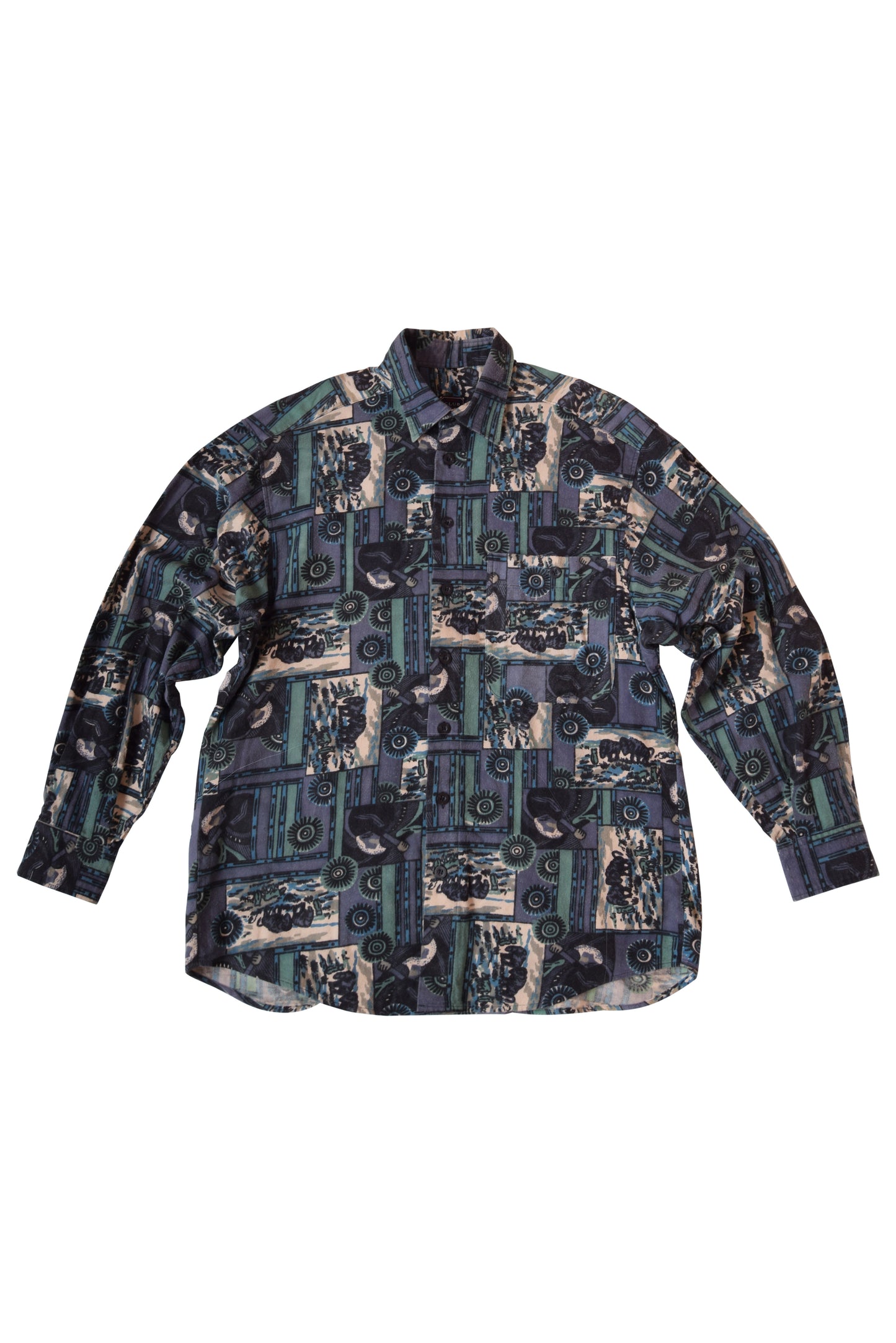 Vintage 90's Abstract Shirt Pattern Size M