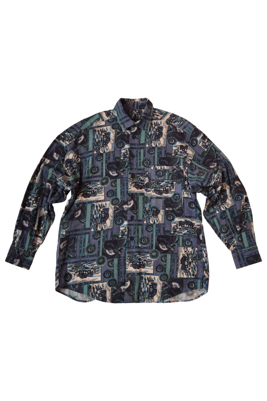Vintage 90's Abstract Shirt Pattern Size M