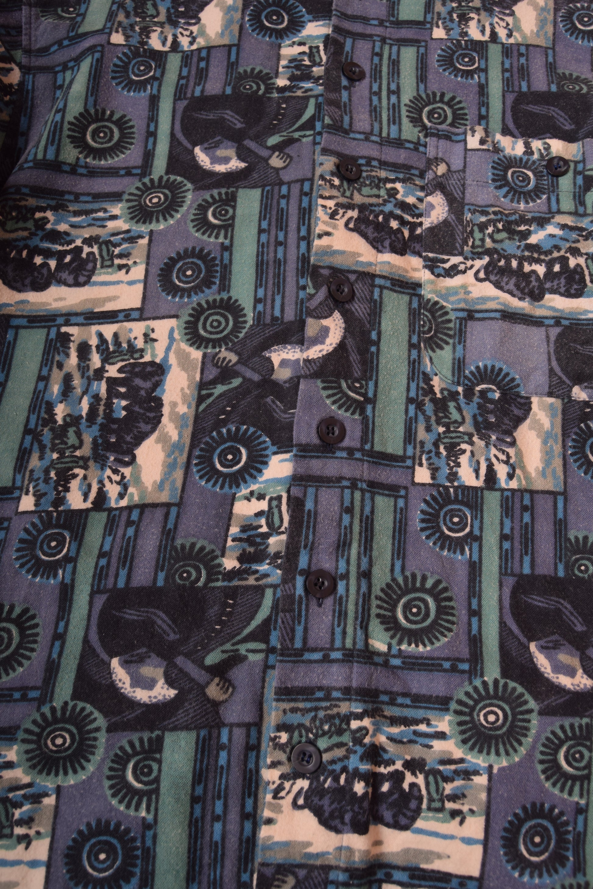 Vintage 90's Abstract Shirt Pattern Size M