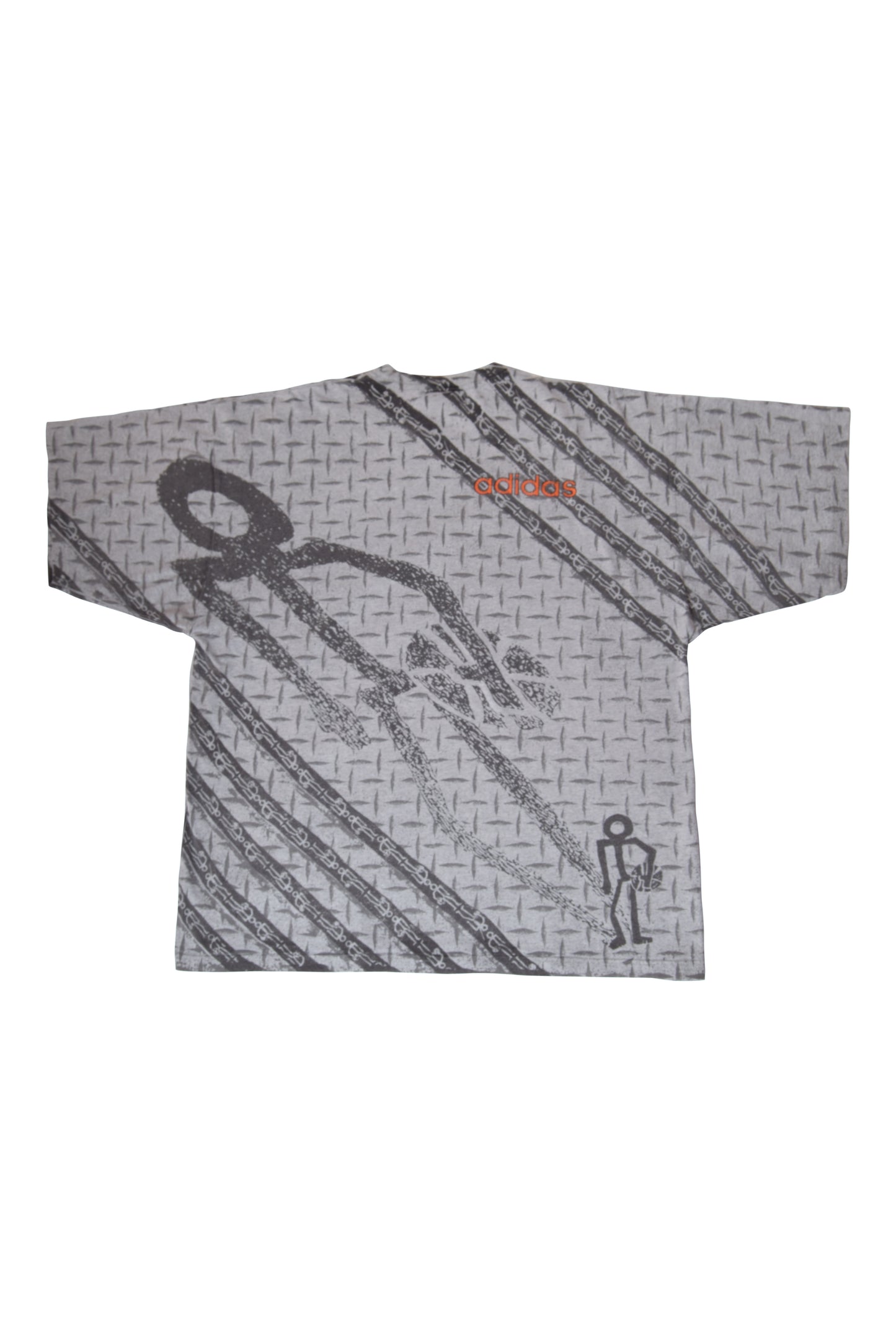 Vintage 90's Adidas Streetball T-Shirt Size L-XL Grey