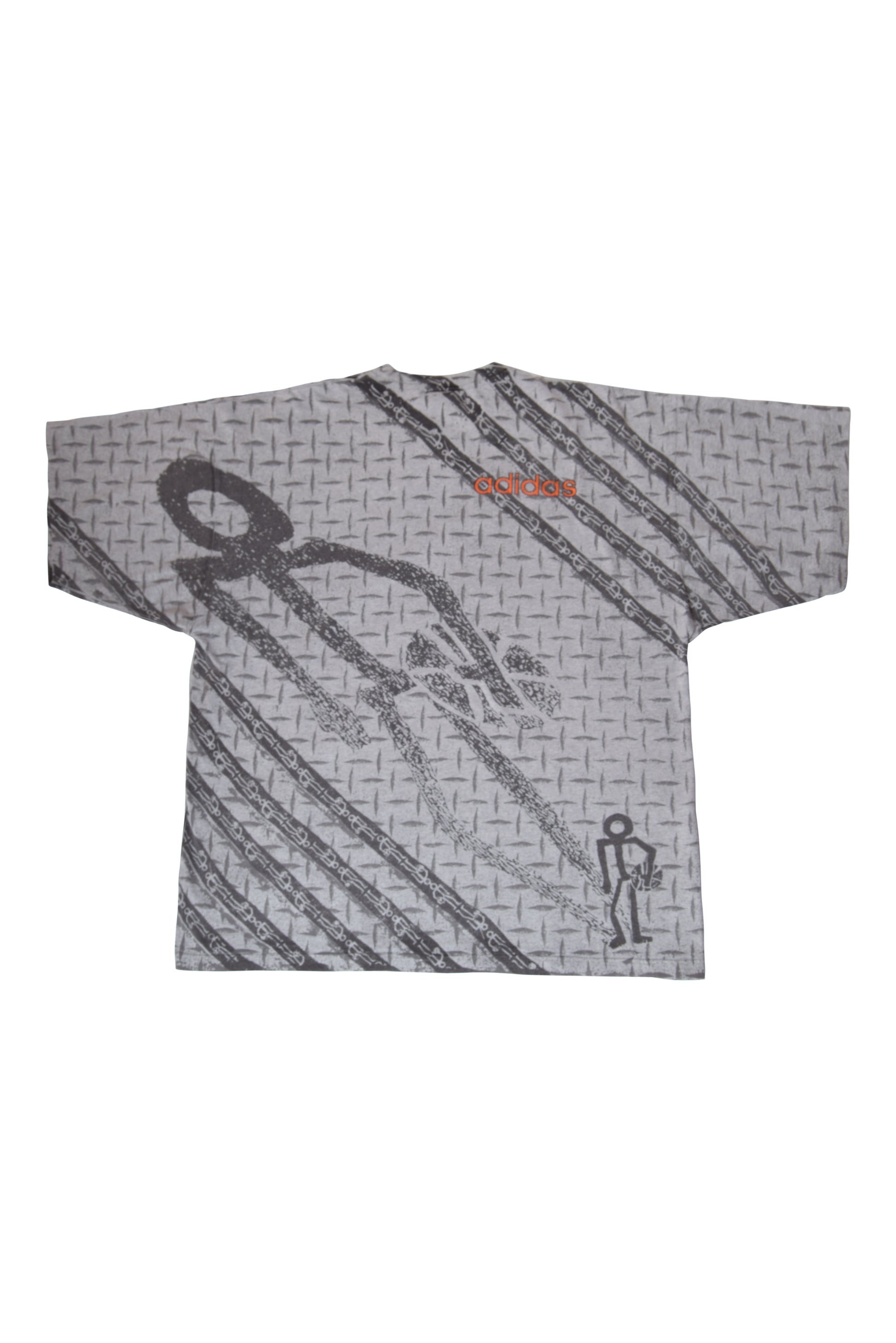 Vintage 90's Adidas Streetball T-Shirt Size L-XL Grey