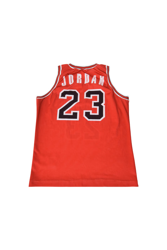 Vintage 90's  Jordan Chicago Bulls Champion Jersey Away Size Large Red