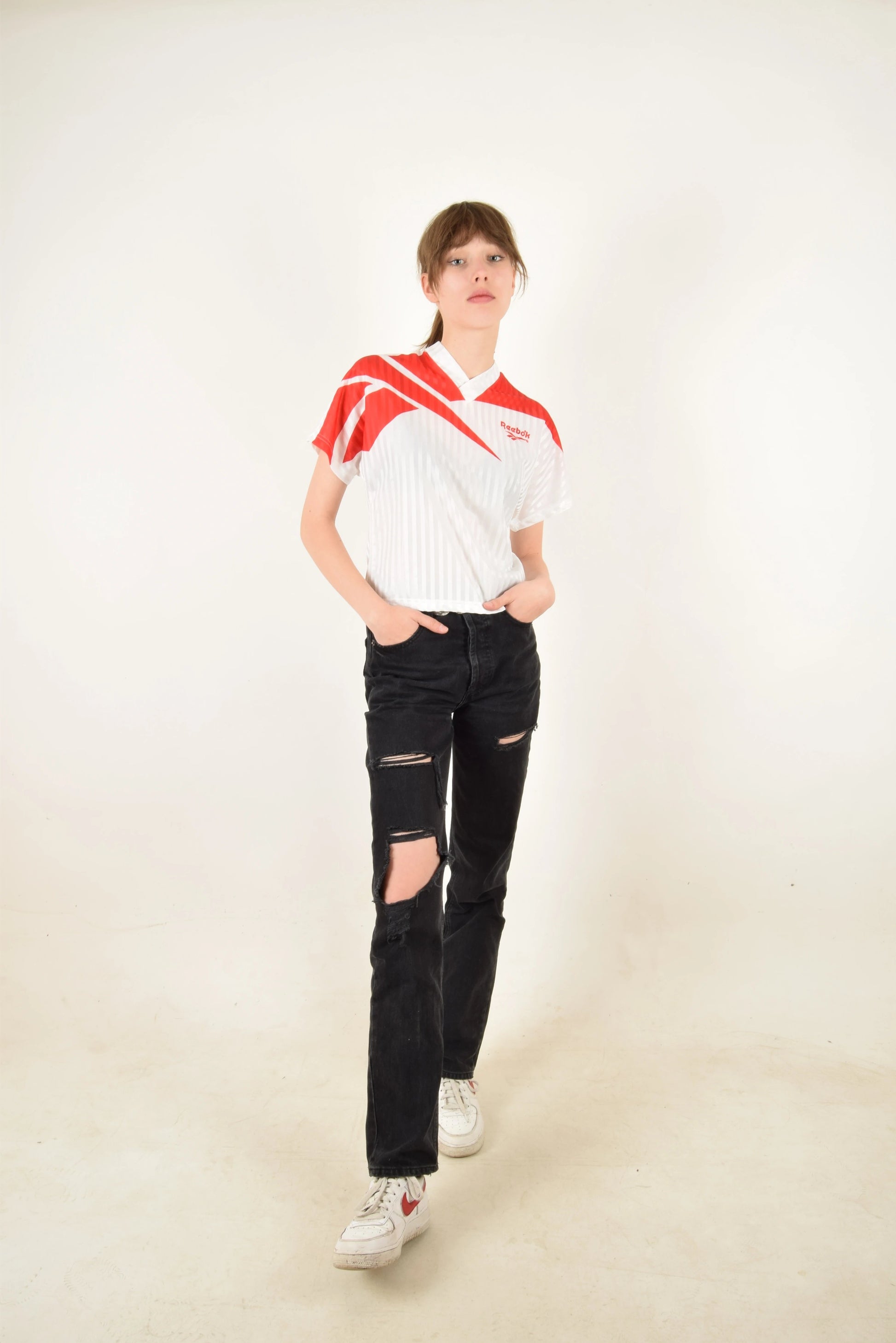 Vintage 90's Reebok Football Shirt Cropped