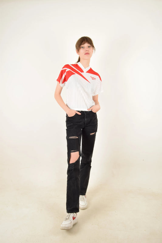 Vintage 90's Reebok Football Shirt Cropped