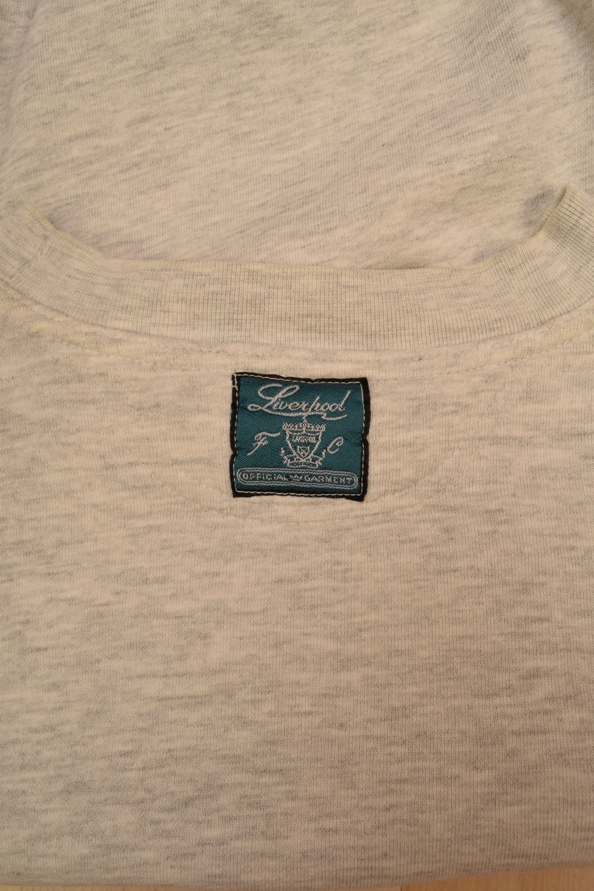 Vintage Liverpool Adidas 1995 - 1996 Sweatshirt Crew Neck Carlsberg Grey Made in UK 40/42 Cotton