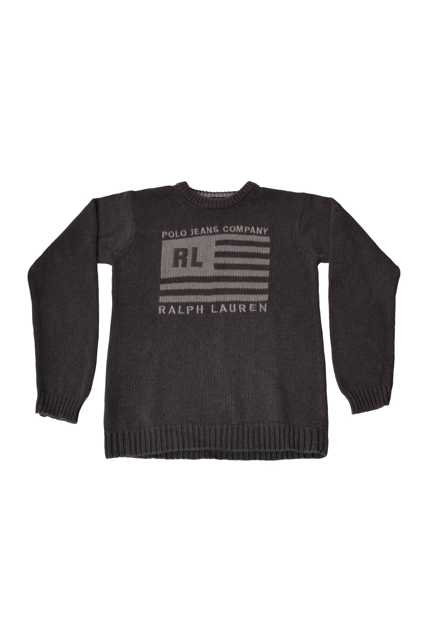 Vintage 90's Ralph Lauren Polo Jeans CO. Jumper Grey 100% Cotton