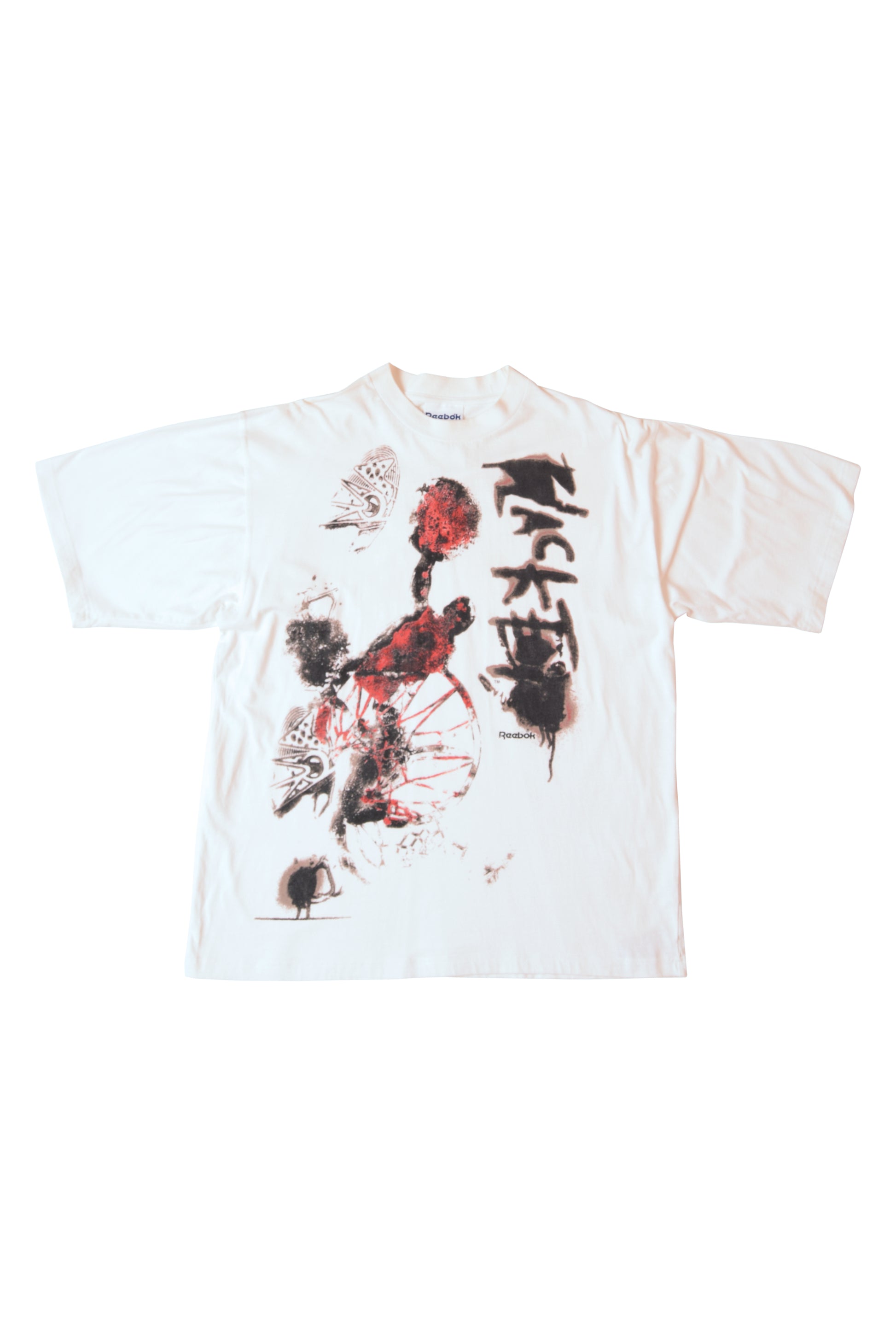 Vintage Reebok T-Shirt Blacktop Basketball Size M-L