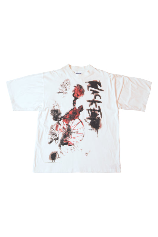 Vintage Reebok T-Shirt Blacktop Basketball Size M-L