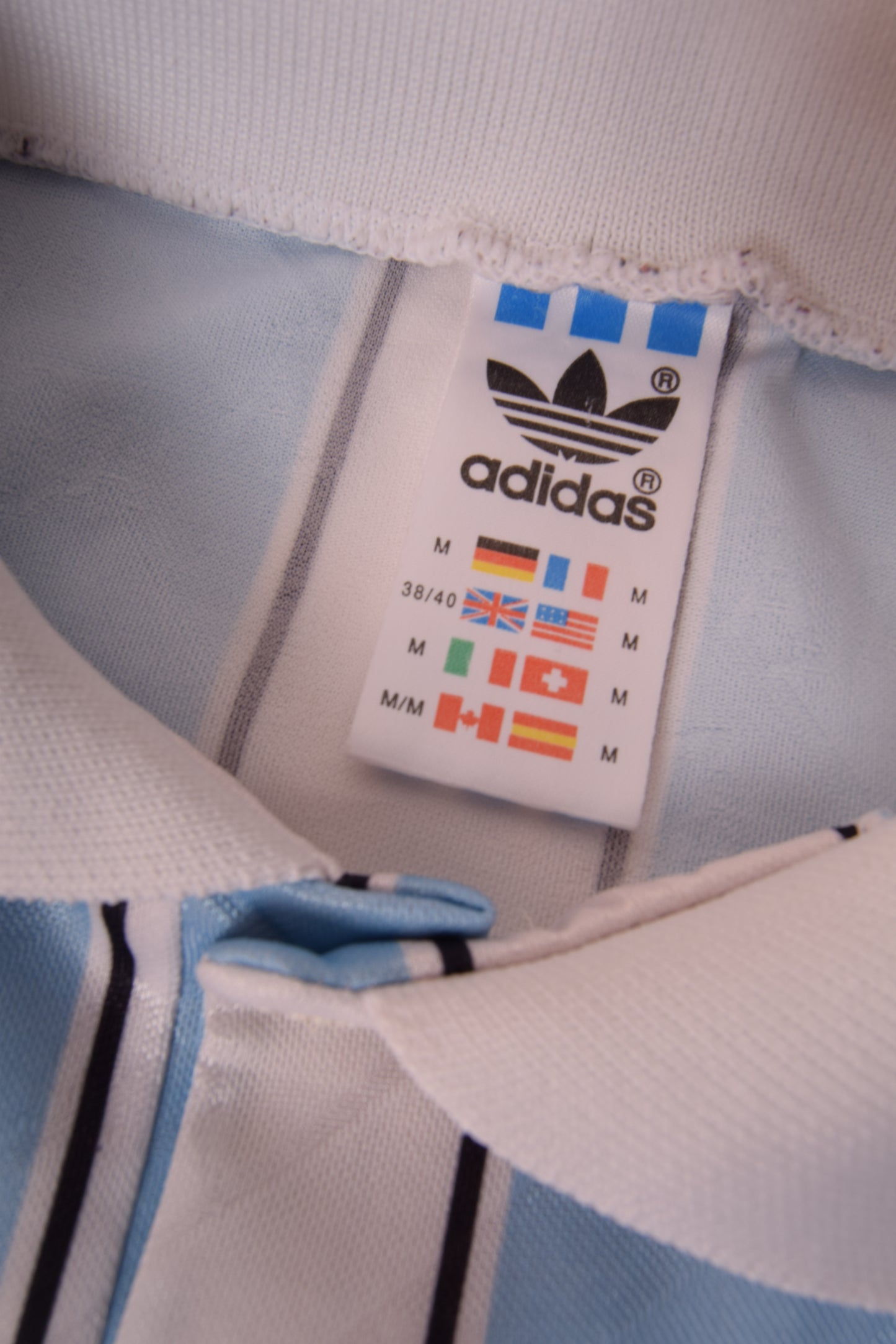 Vintage Argentina Adidas 1994-1995 Banned Home Shirt Size M Made in UK