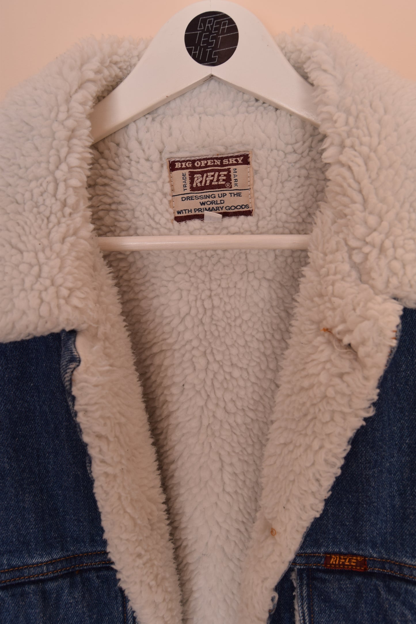 Vintage 90's Rifle Sherpa Denim Jacket Size XXL