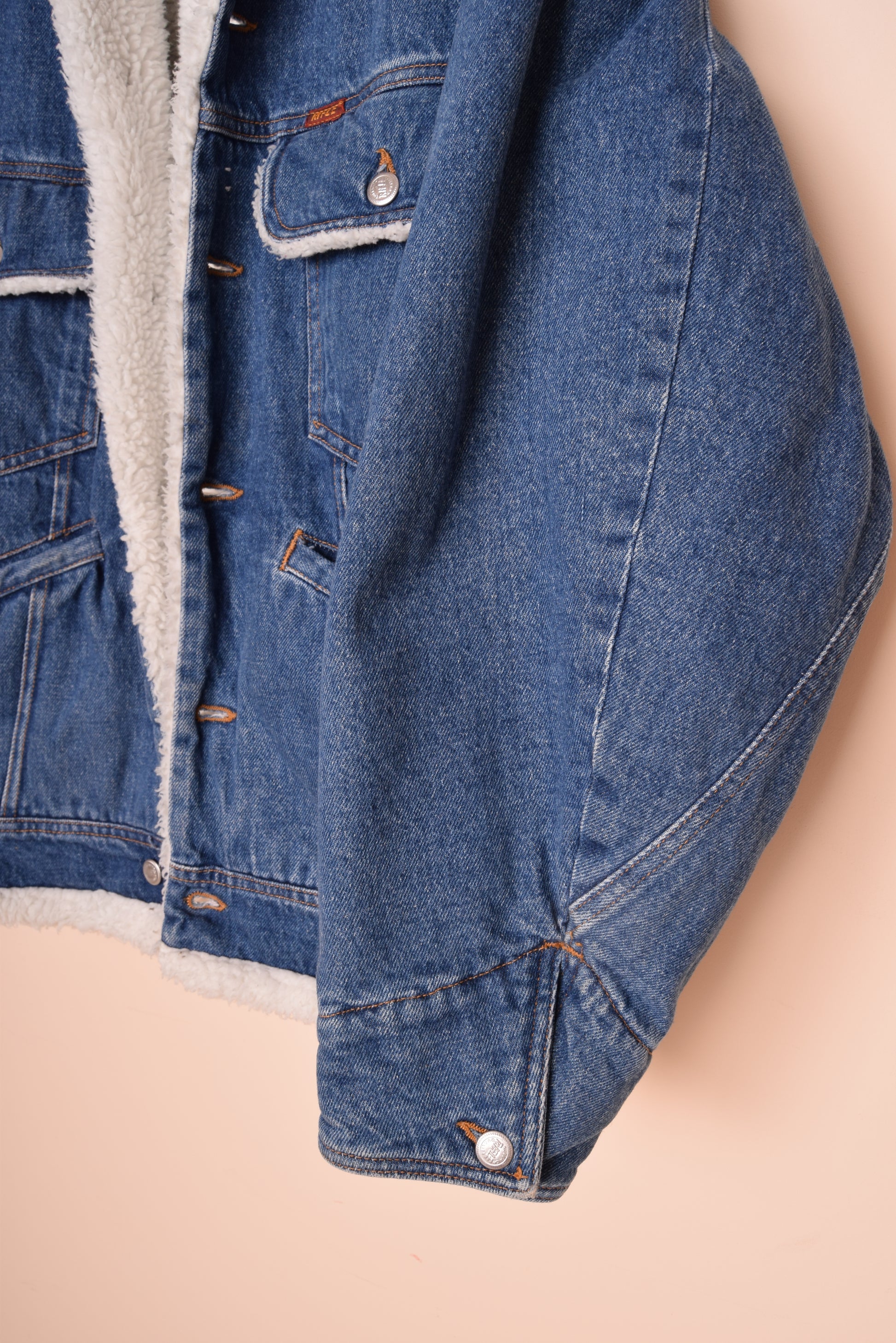 Vintage 90's Rifle Sherpa Denim Jacket Size XXL