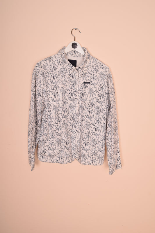 Vintage 90's Valentino Jeans Jacket / Shirt Floral Print Made in Italy Size L