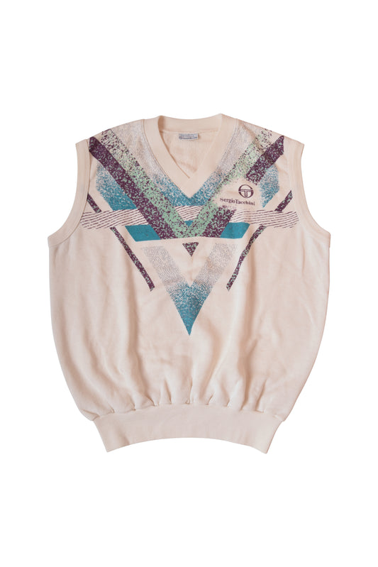 Vintage 80's Sergio Tacchini Tennis Vest Size L Made in Italy