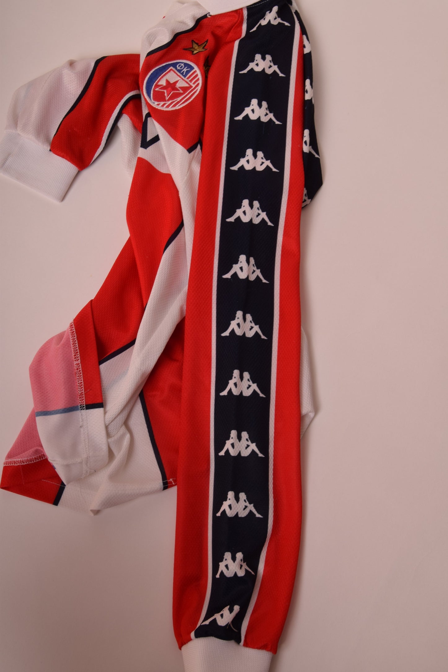 Vintage FK Crvena Zvezda Red Star Belgrade 1995-1997 Football Home Shirt Size S Made in Italy Long Sleeve Red White