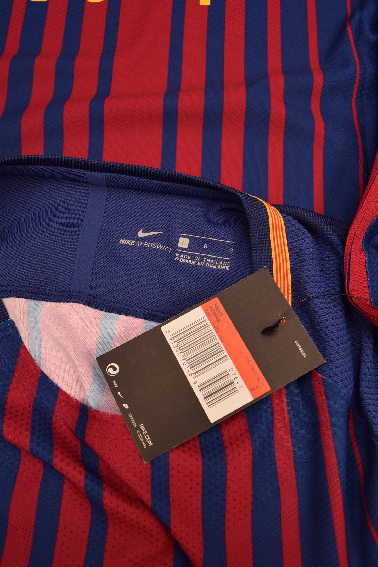 Authentic New FC Barcelona Nike Aeroswift Player Issue Home Football Shirt 2017-2018 Long Sleeves BNWT Deadstock Size L Red Blue Rakuten Unicef