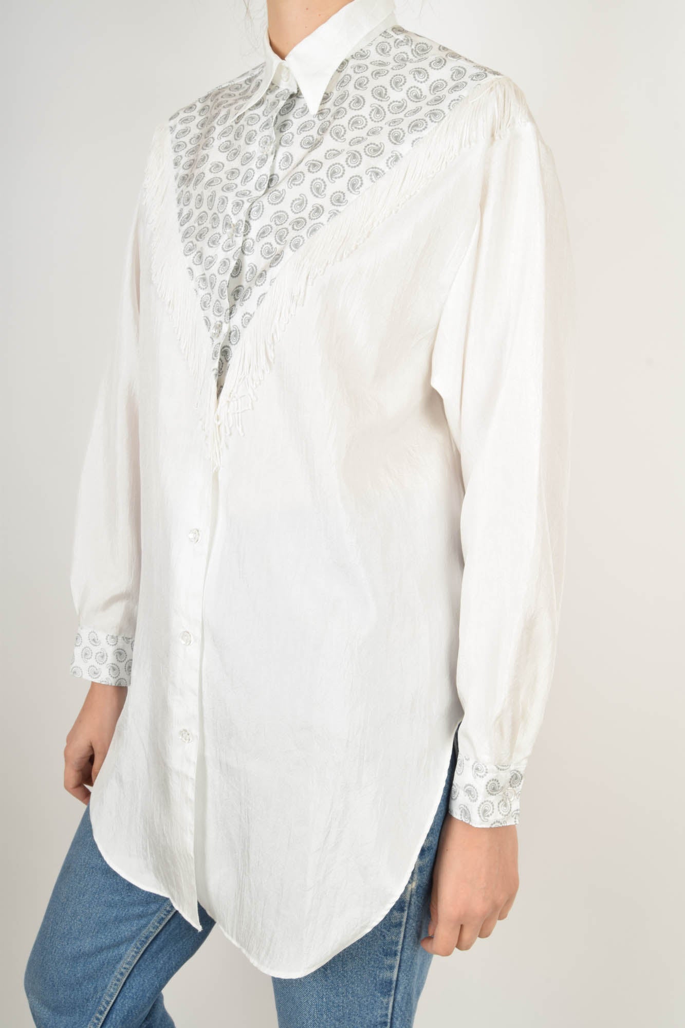 Vintage Shirt with Fringe 90's