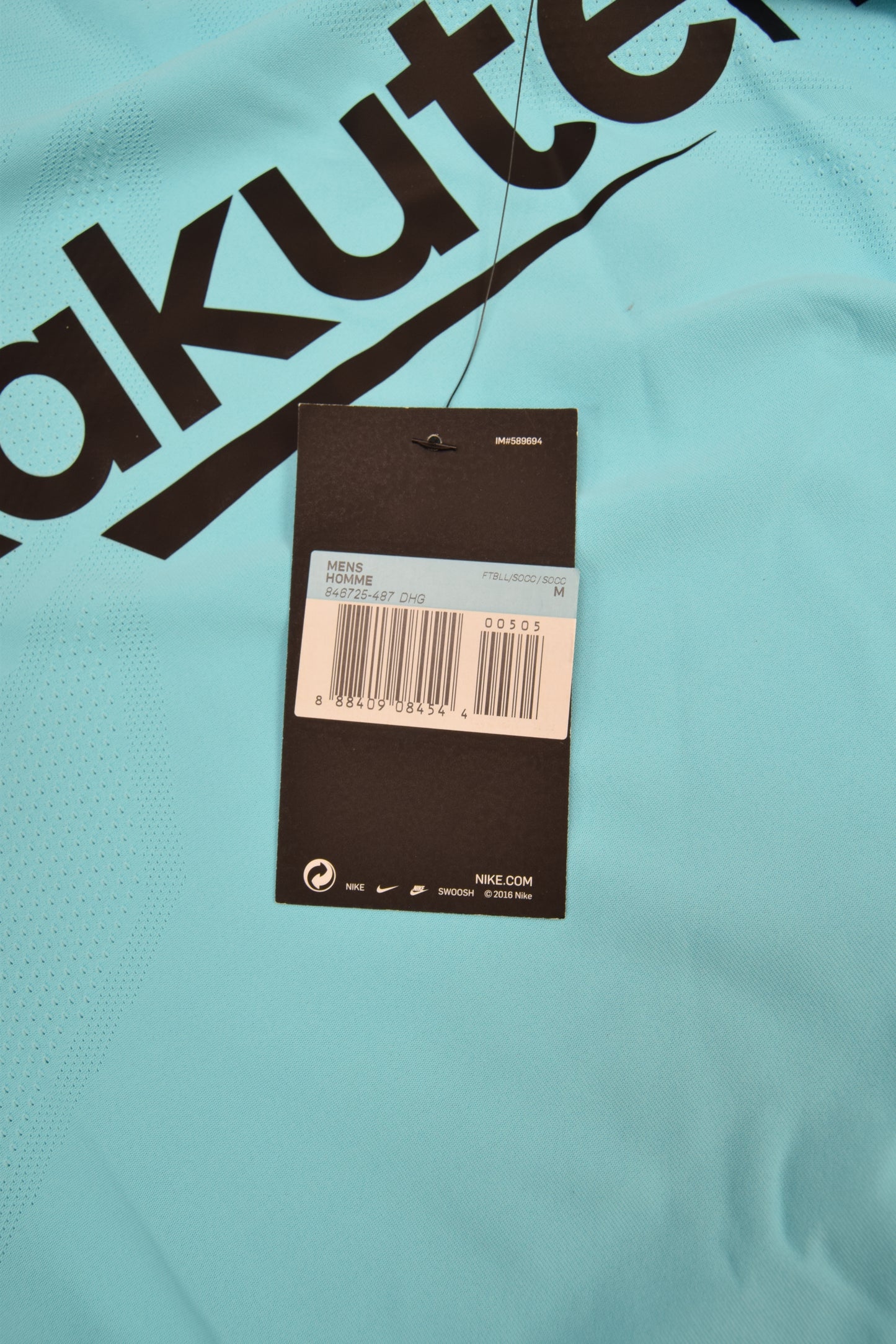 Authentic New FC Barcelona Nike Aeroswift Player Issue Away Football Shirt 2017-2018 Long Sleeves BNWT Deadstock Size M Vivid Blue Rakuten Unicef