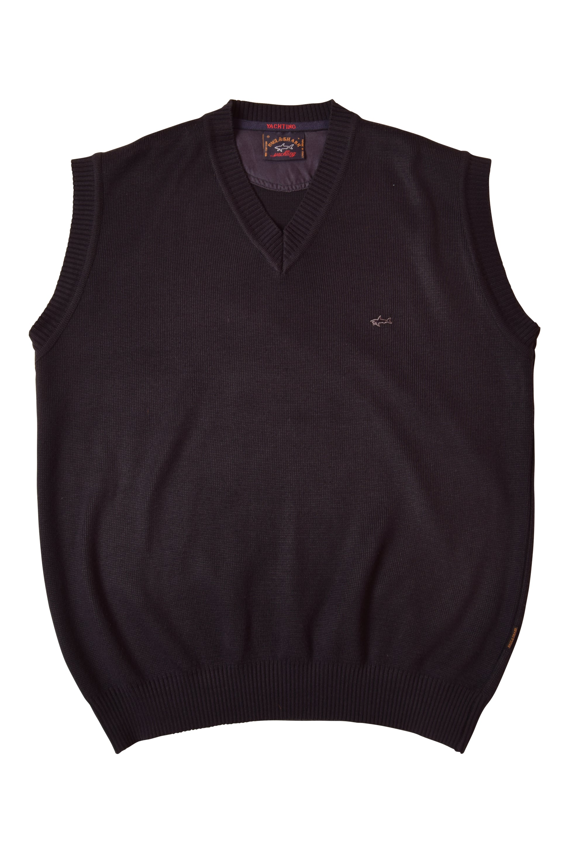 Vintage Paul & Shark Yachting Vest Made in Italy 100% Cotton Size L