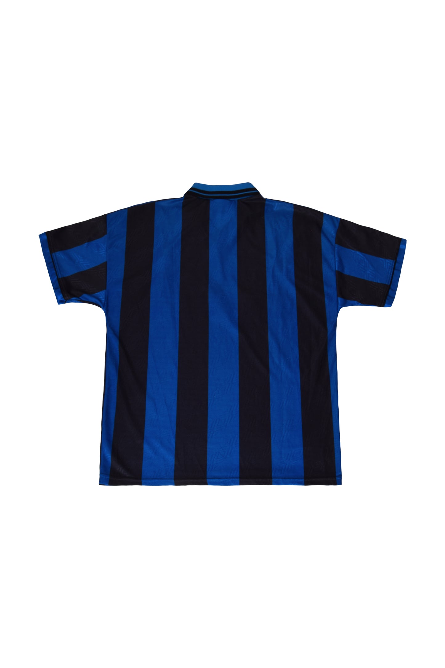 Vintage Inter Milano Umbro 1995 - 1996 Home Football Shirt Black Blue Pirelli Size L Made in England