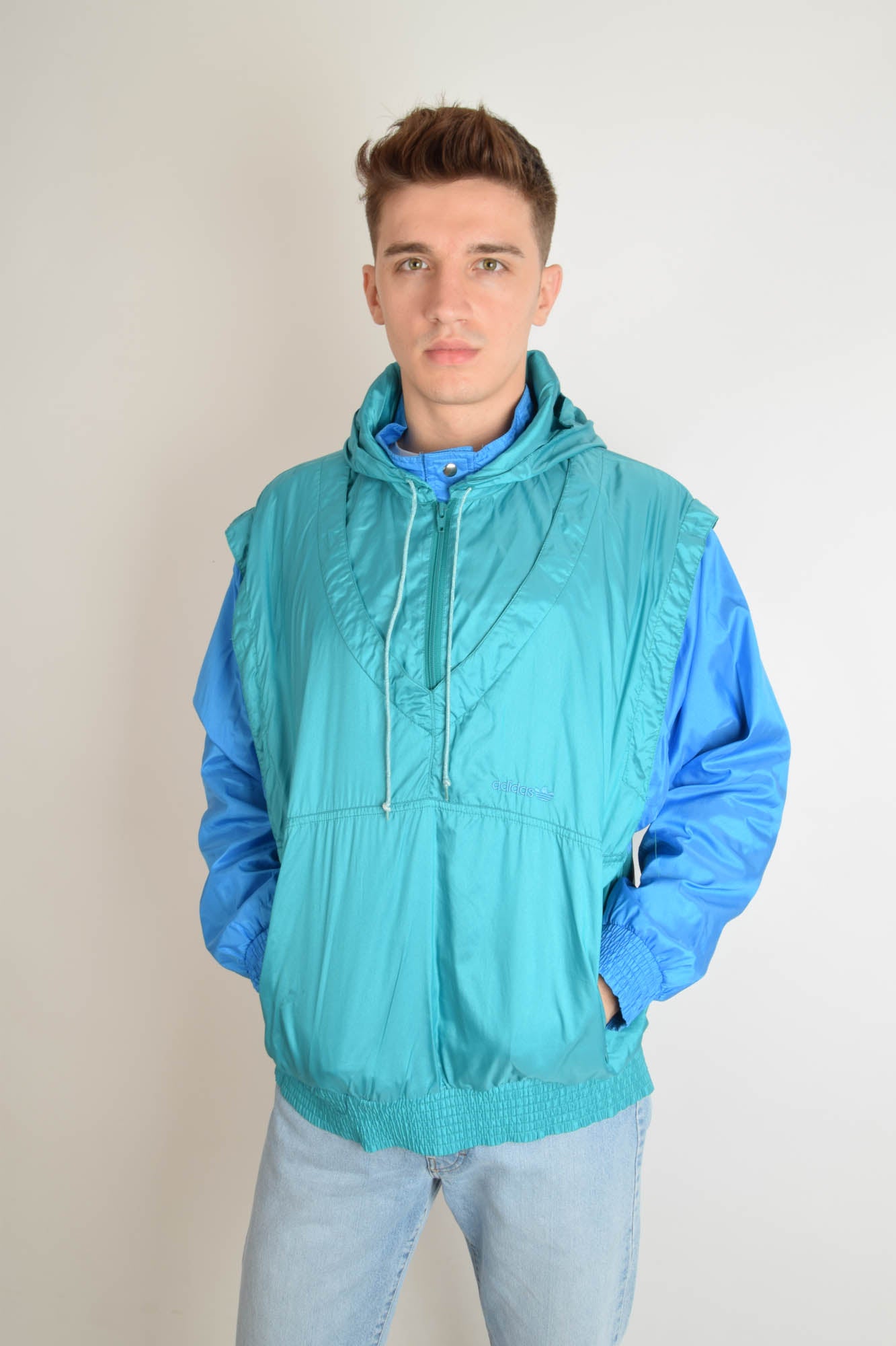 Vintage Adidas Jacket Shell 90'S Size L