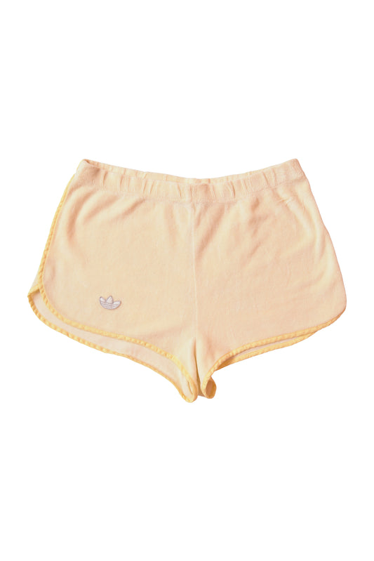 Vintage Adidas Shorts 80's Baby Yellow Made in France Size S