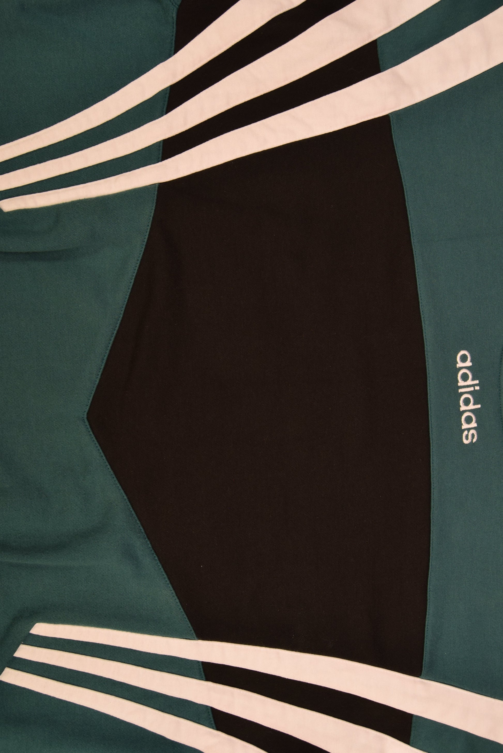 Vintage 90's Adidas Sweatshirt Green Black Size XL