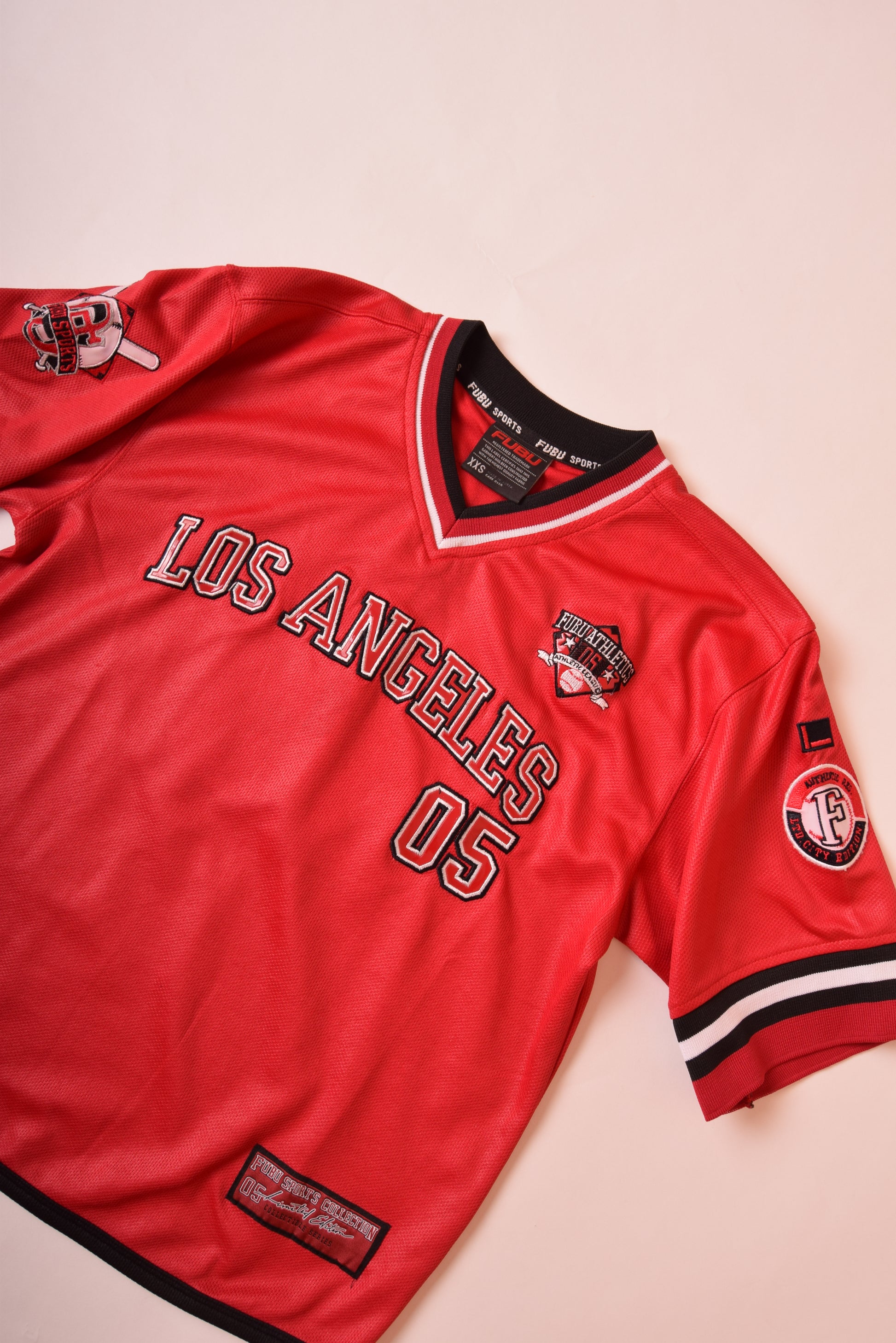 Vintage Fubu Jersey 90's Size S-M Los Angeles 05 Red