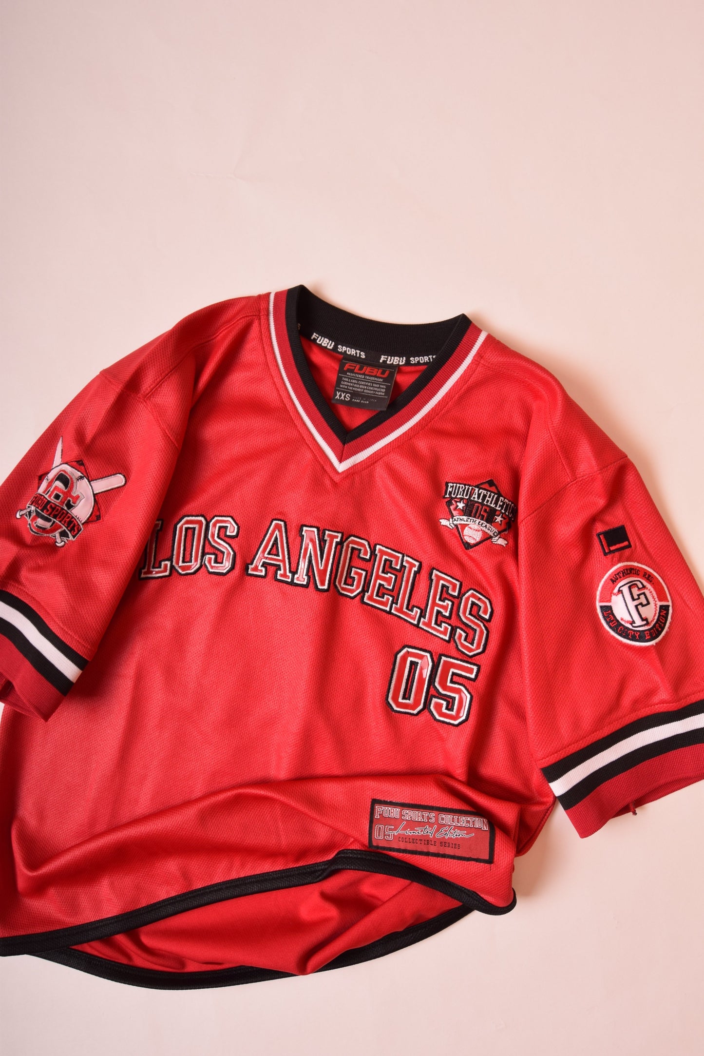 Vintage Fubu Jersey 90's Size S-M Los Angeles 05 Red