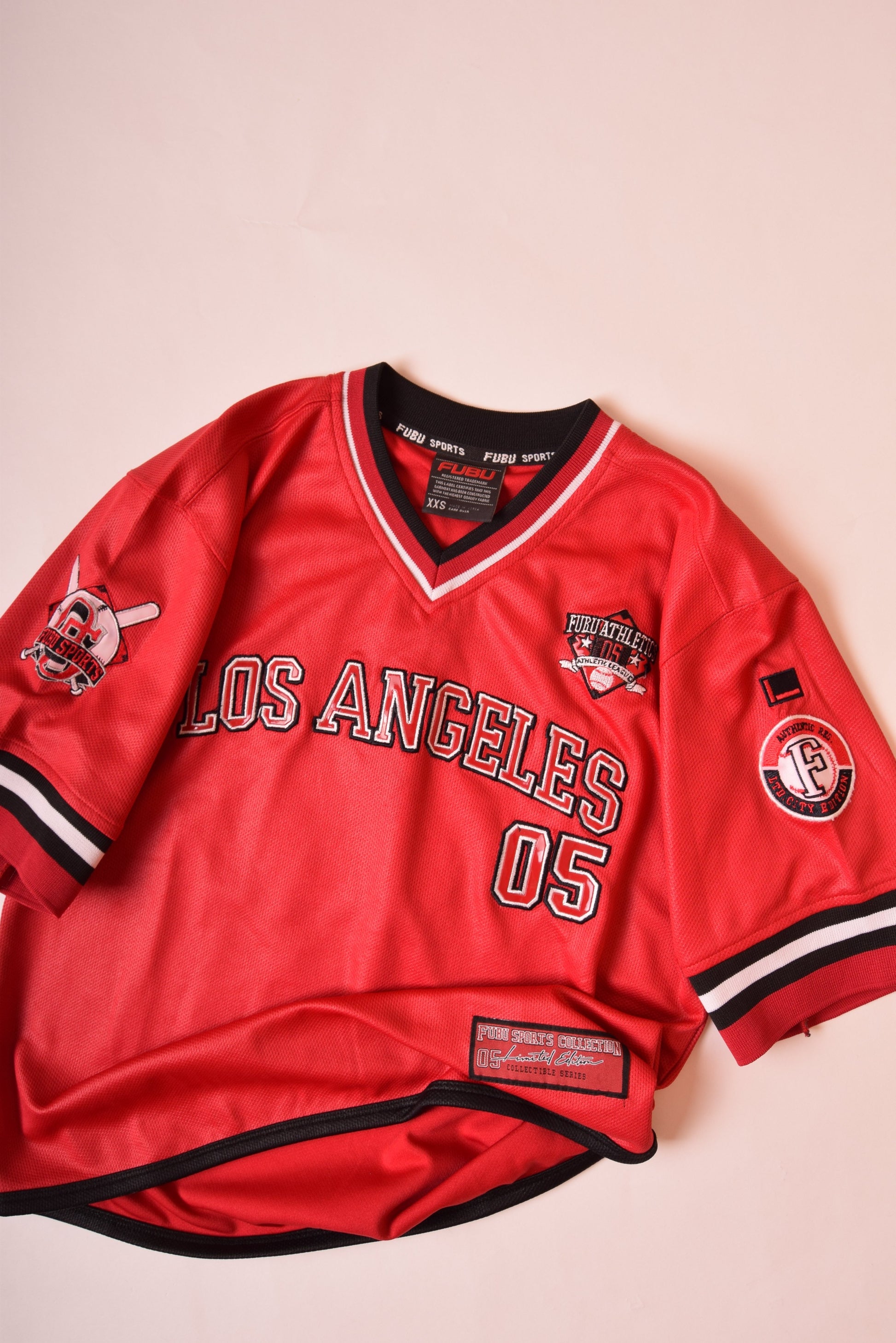 Vintage Fubu Jersey 90's Size S-M Los Angeles 05 Red