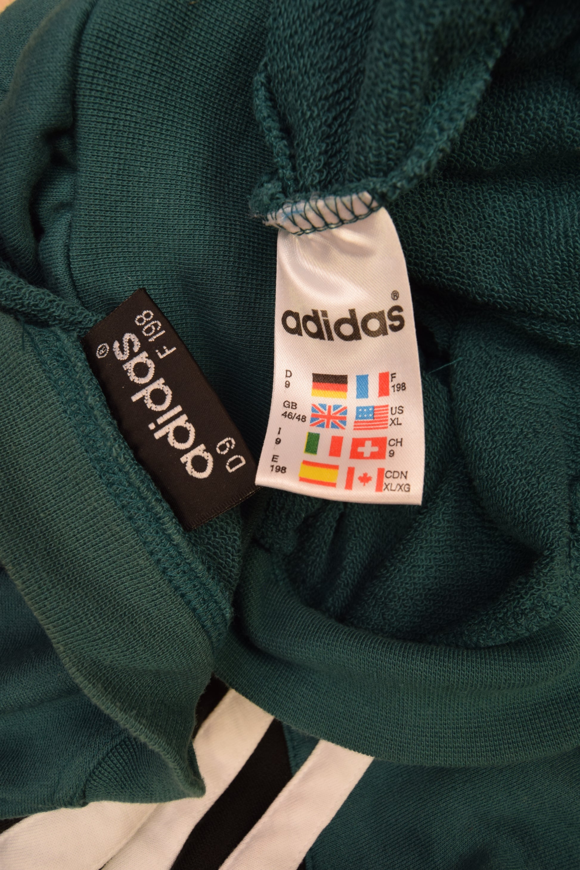 Vintage 90's Adidas Sweatshirt Green Black Size XL