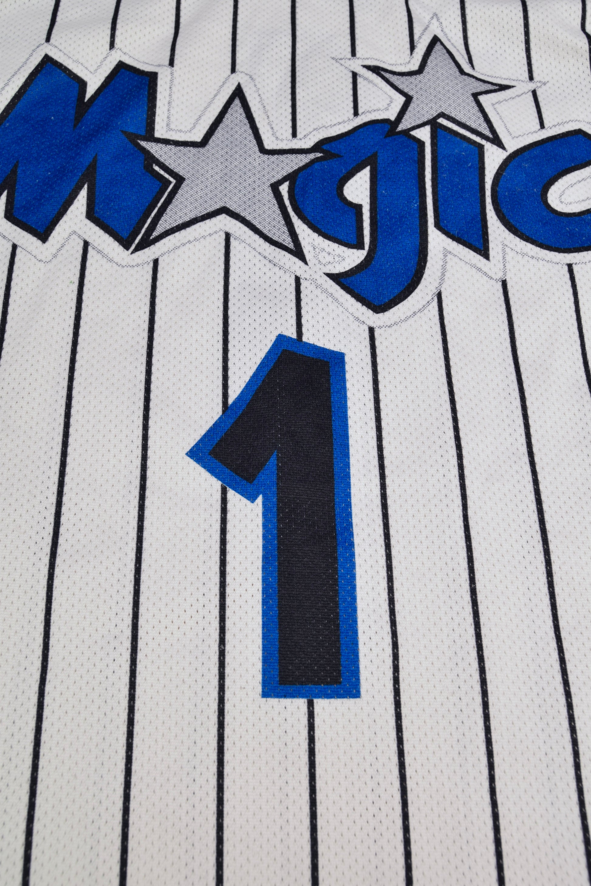 Vintage Orlando Magic Anfernee Penny Hardaway Champion 1993 - 1994 #1 Jersey NBA Basketball White Black Stripes Size XXL