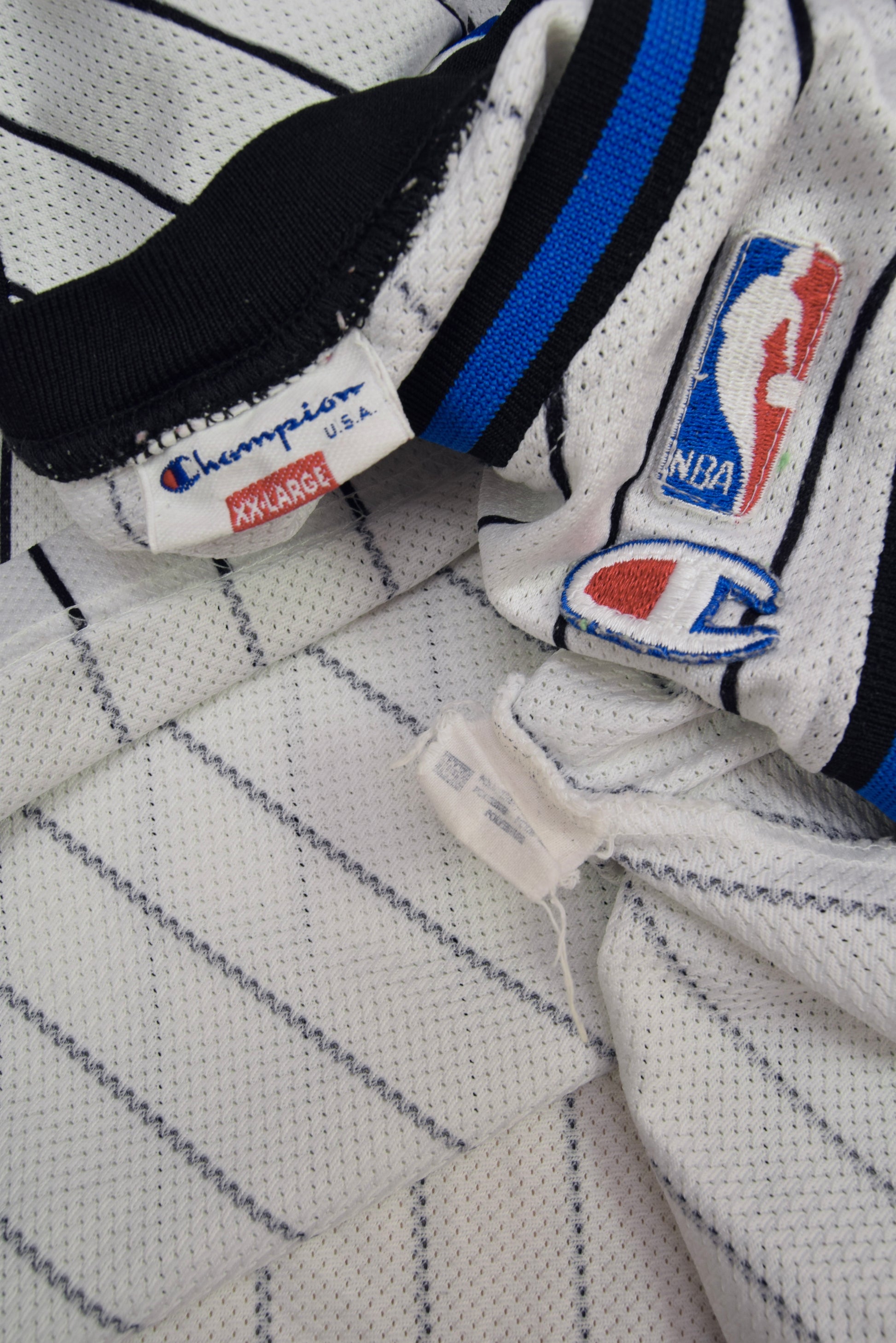 Vintage Orlando Magic Anfernee Penny Hardaway Champion 1993 - 1994 #1 Jersey NBA Basketball White Black Stripes Size XXL