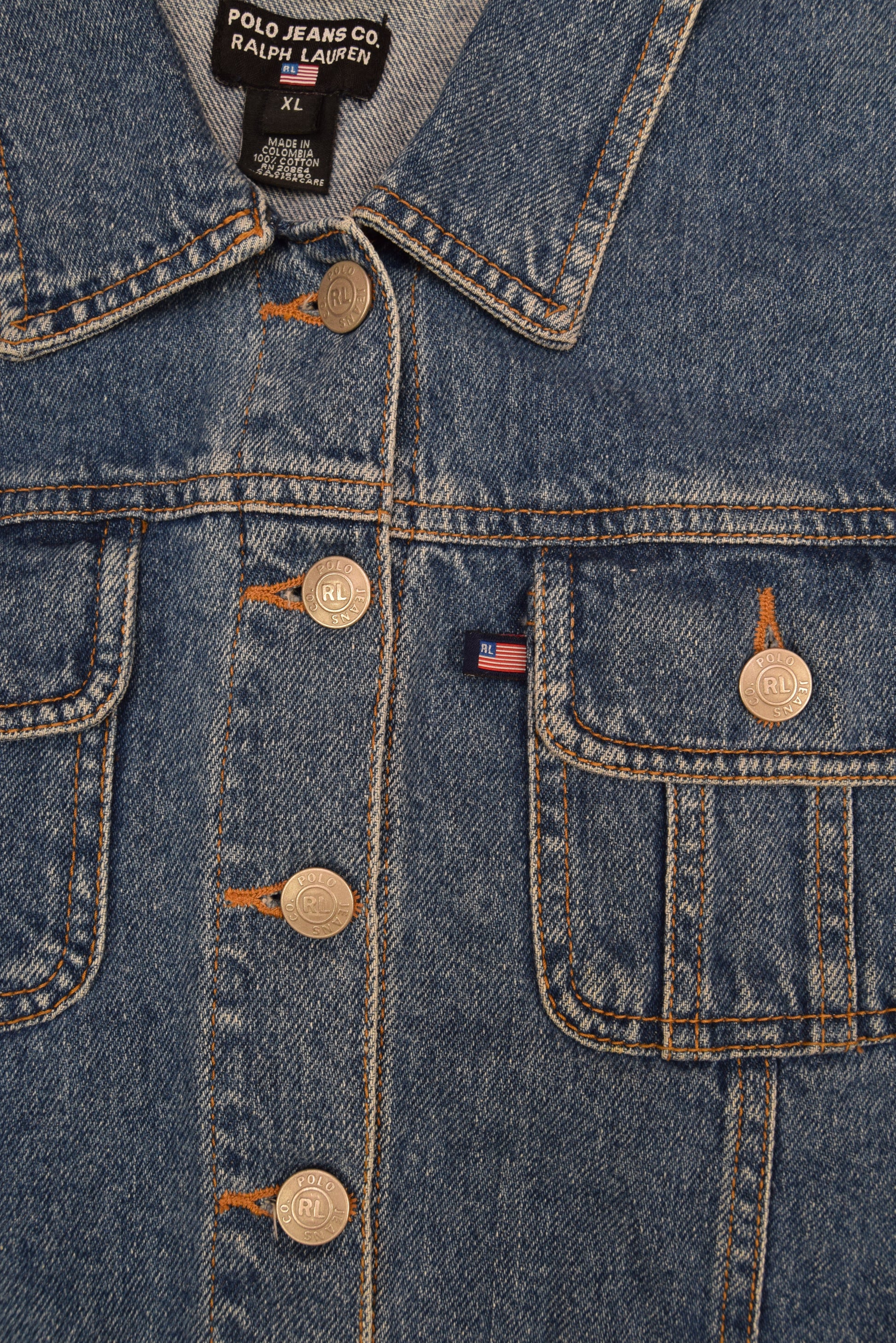 Vintage Ralph Lauren Polo Jeans CO. Denim Jeans Jacket / Shirt Size XL
