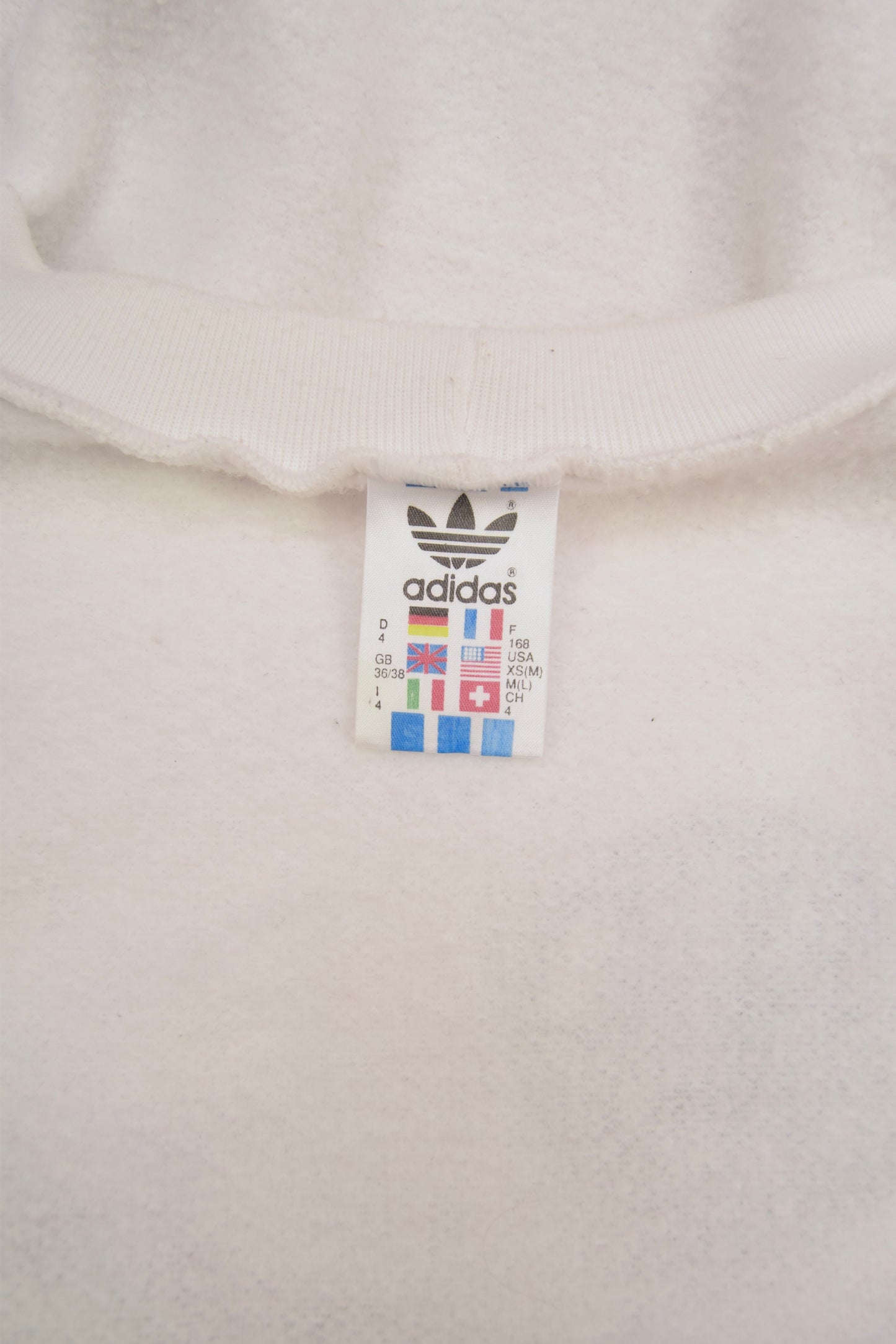 Vintage Germany Adidas 1989-1991 Football Sweatshirt Size S-M White Black Red Yellow