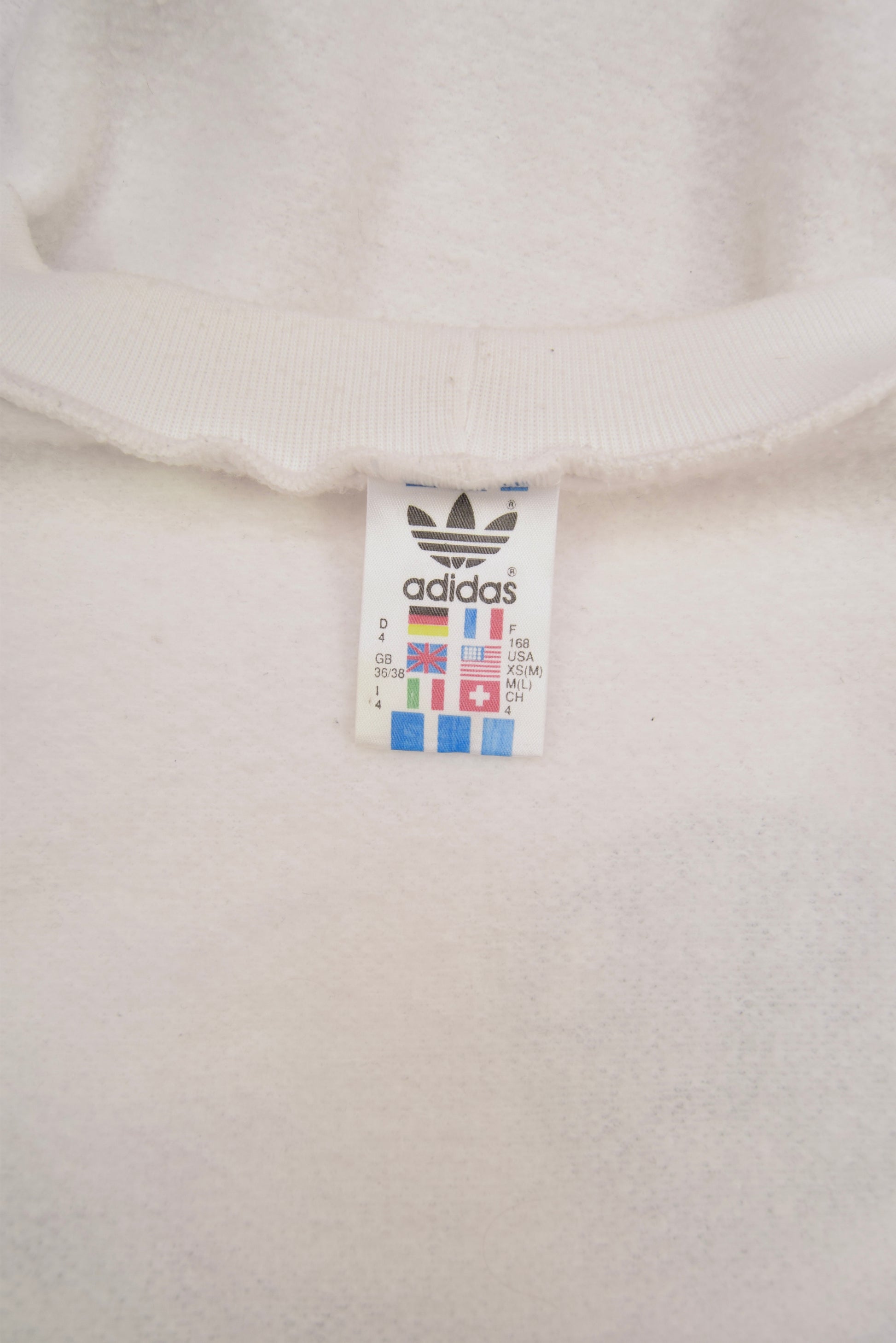 Vintage Germany Adidas 1989-1991 Football Sweatshirt Size S-M White Black Red Yellow