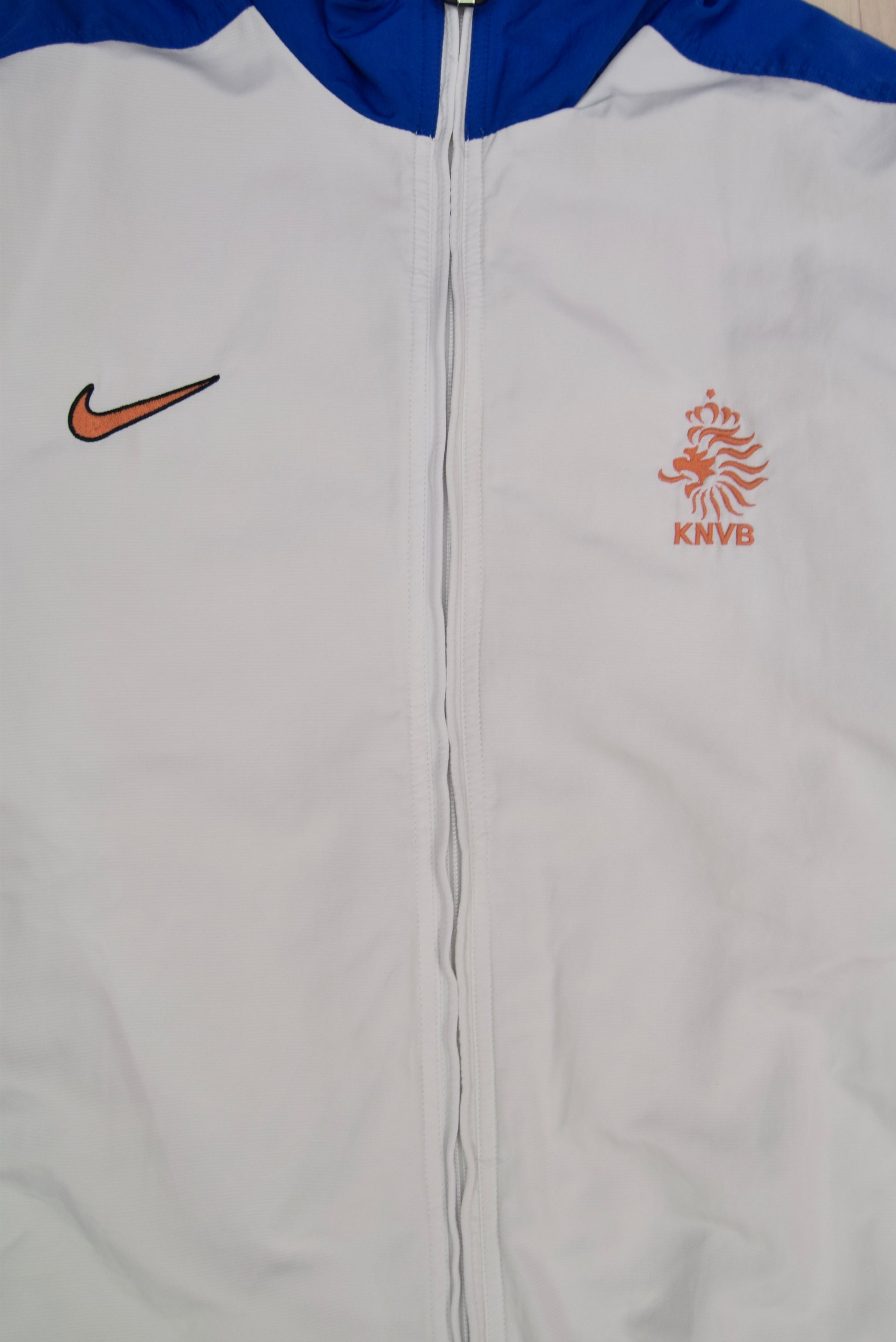 Vintage Nederland Netherlands Holland KNVB Nike 1998-1999 Jacket White Blue Size L