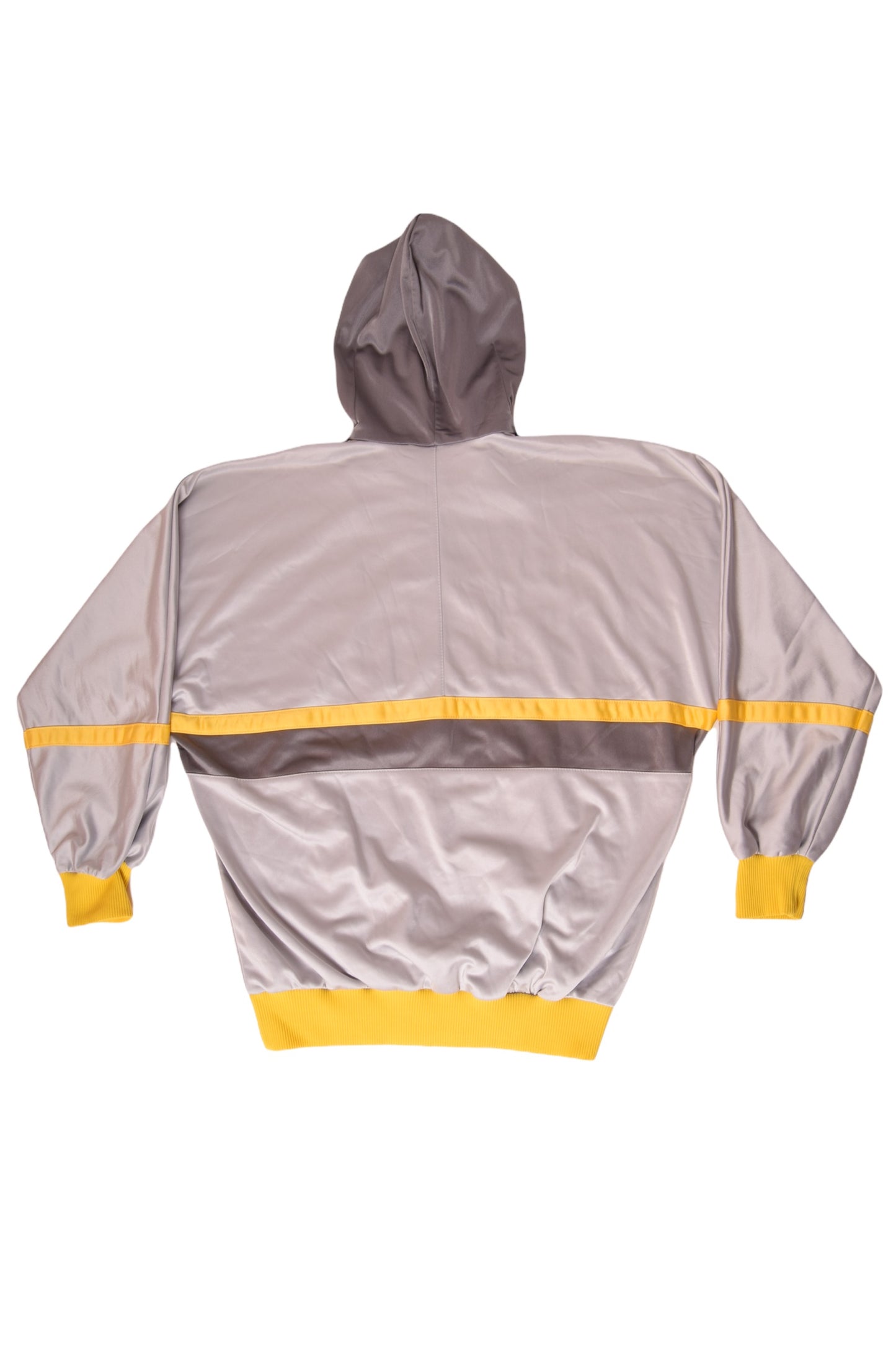 Vintage 80's Adidas Sweatshirt Hoodie Jacket Size M-L Made in Western Germany Grey Yellow