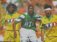 ASSE AS Saint-Étienne Lubomir Moravčík Adidas 1993 Home Football Shirt 10 RTL Demi Finale de Coupe de France 1993 Green White Size XL Made in France