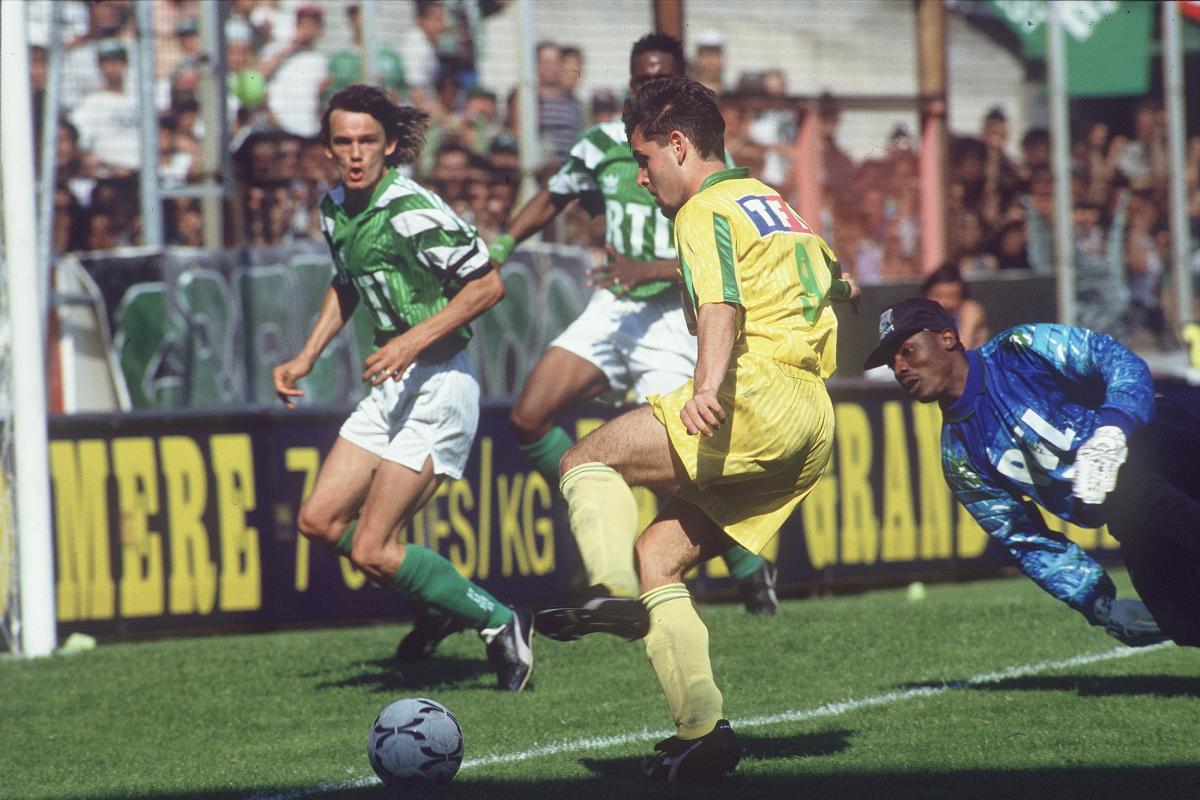 ASSE AS Saint-Étienne Lubomir Moravčík Adidas 1993 Home Football Shirt 10 RTL Demi Finale de Coupe de France 1993 Green White Size XL Made in France