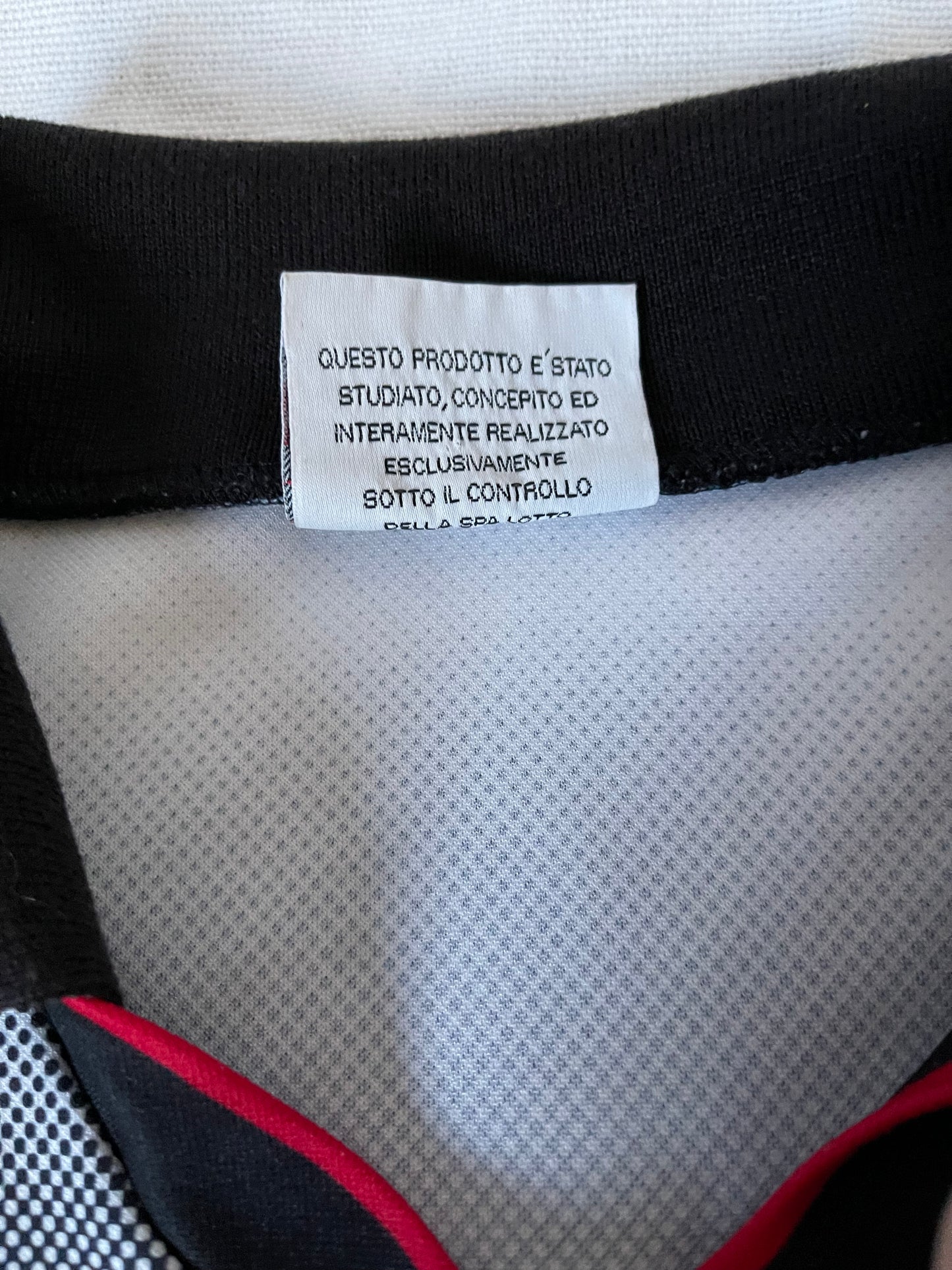 Vintage AC Milan Lotto 1995-1996 Training Shirt / Jersey Opel Red White Black Size XL